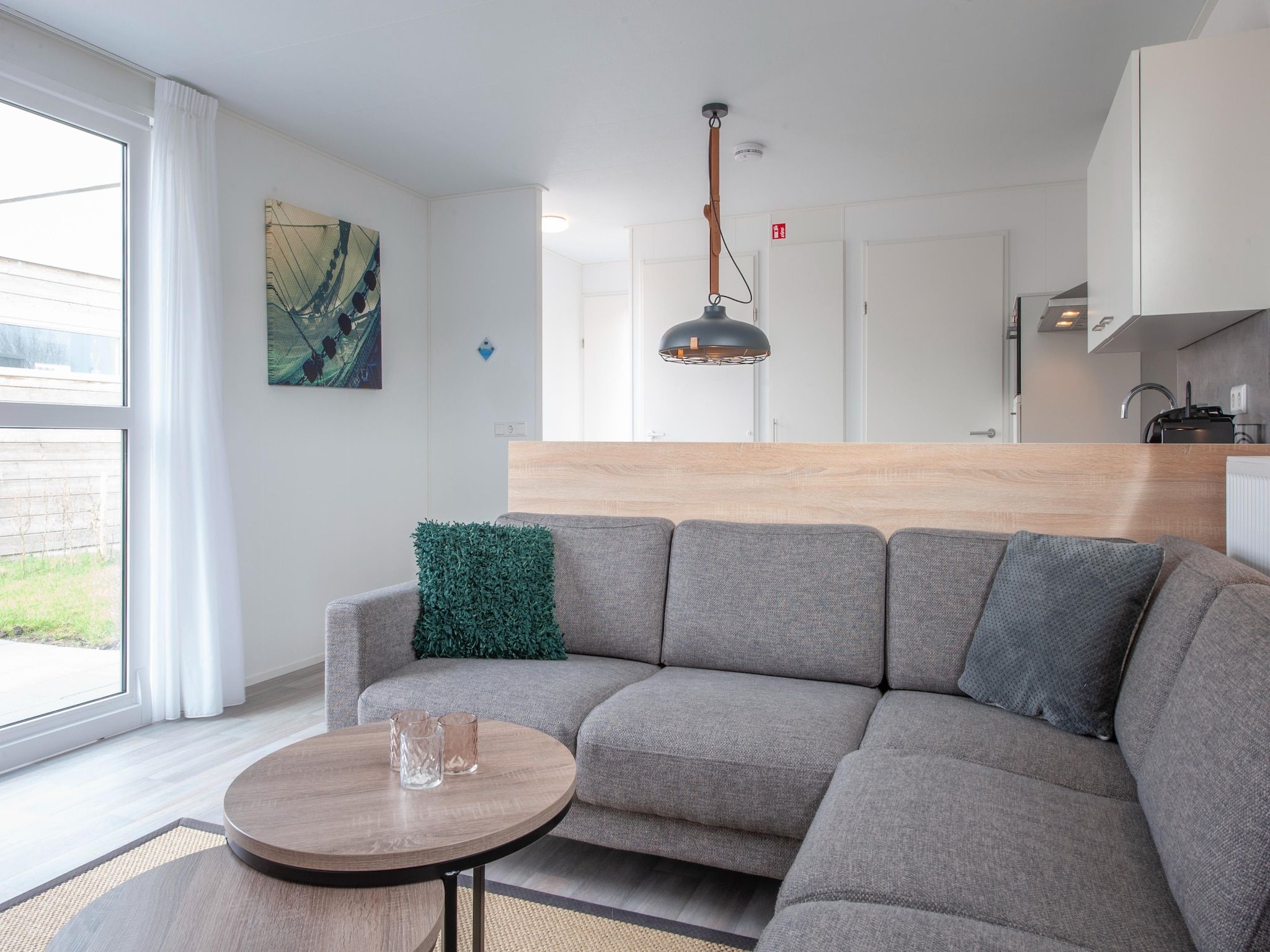 De woonkamer van Beach Resort Nieuwvliet-Bad 18 in Nieuwvliet-Bad