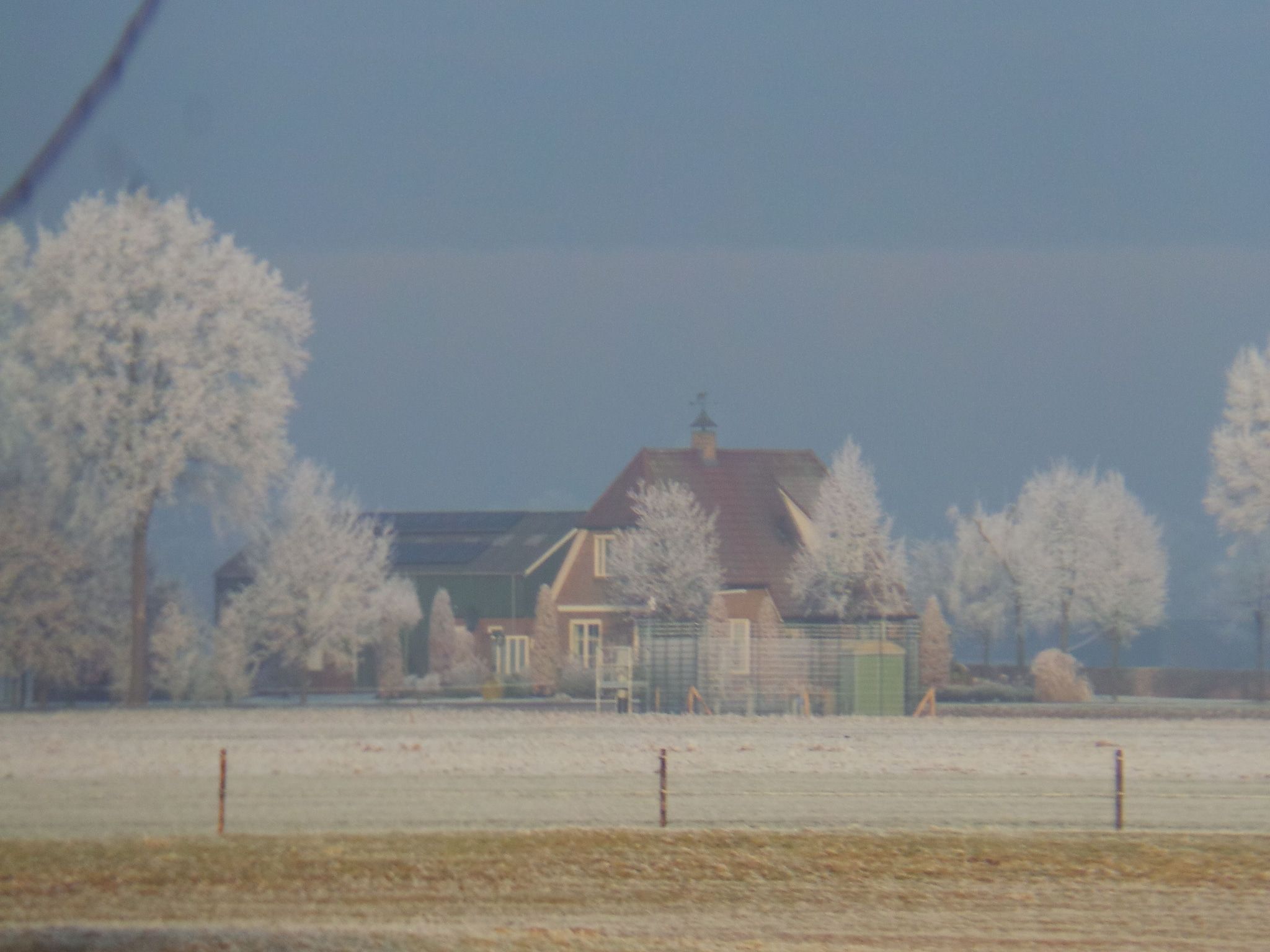 Het uitzicht vanaf Buitenplaats Berg en Bos nummer 15 in Lemele