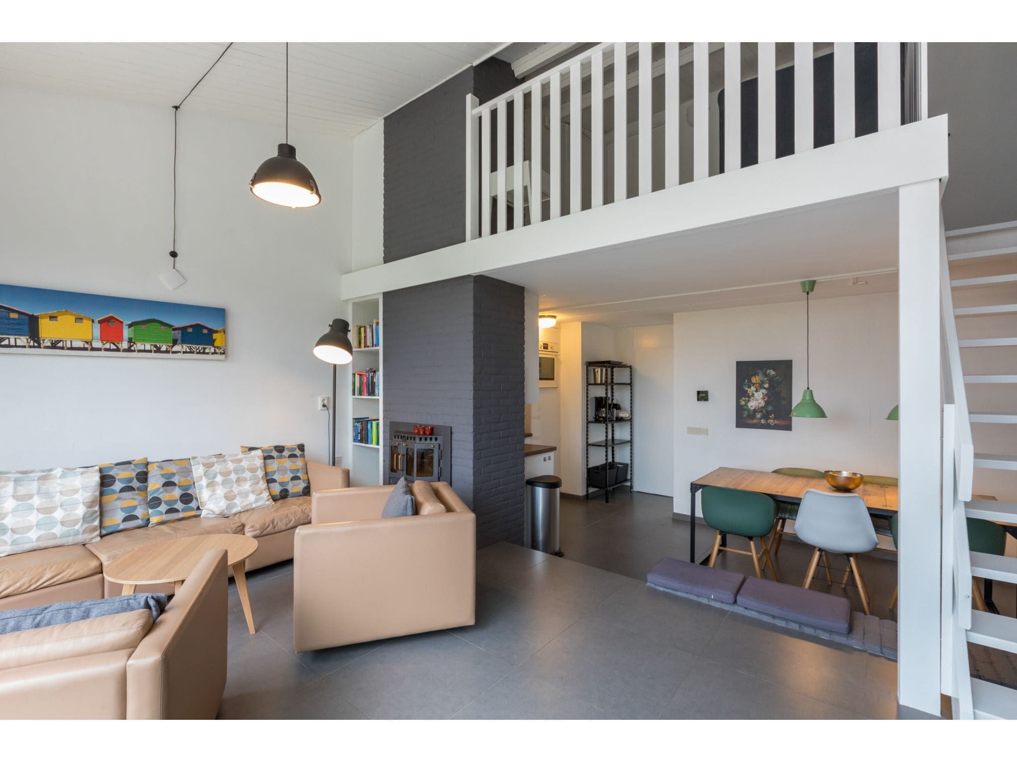 De woonkamer van Lepelblad 7 in Nieuwvlietbad