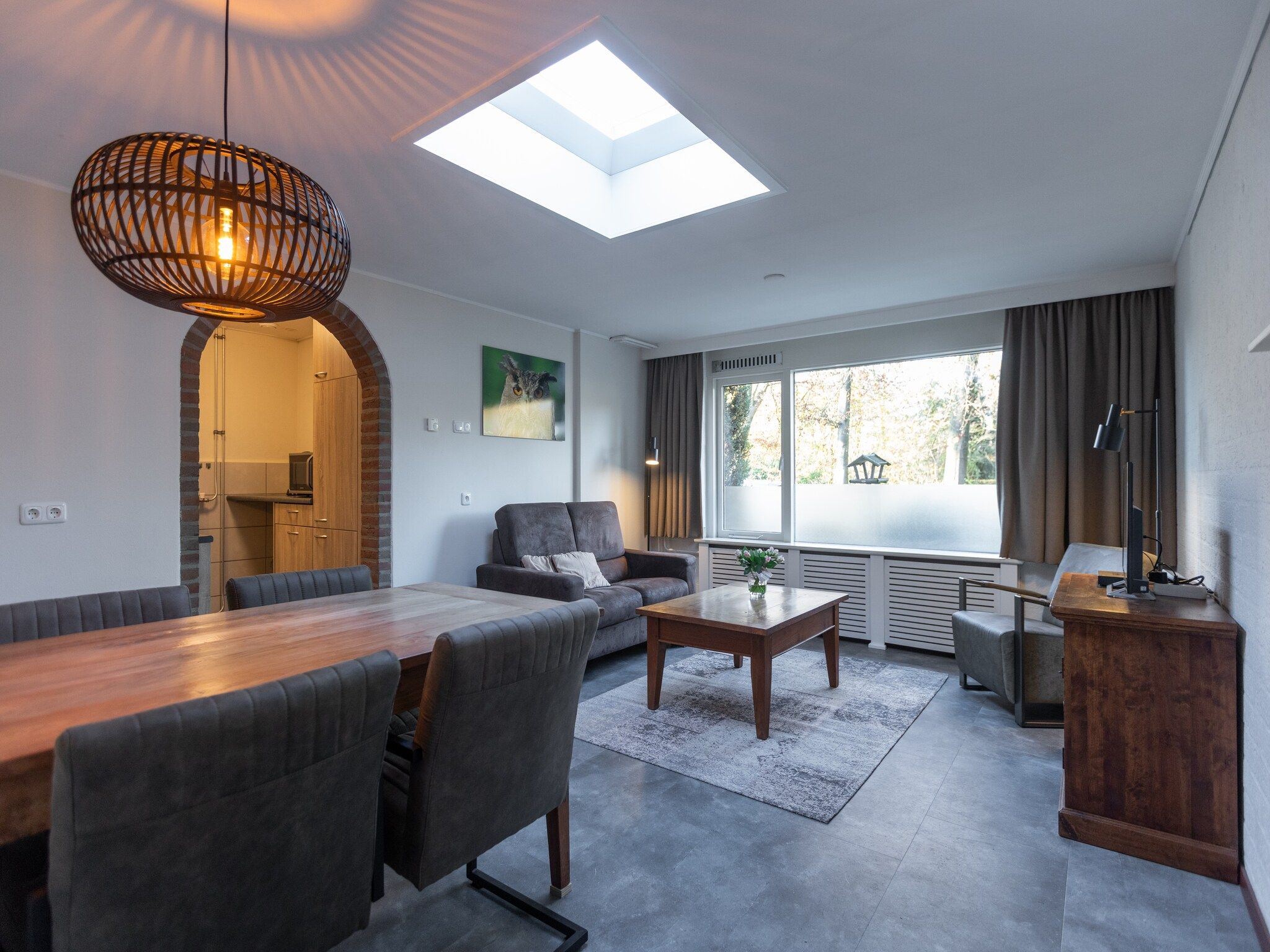 De woonkamer van Vakantie bij Meeussen - Schuttersoord 4 in Mook