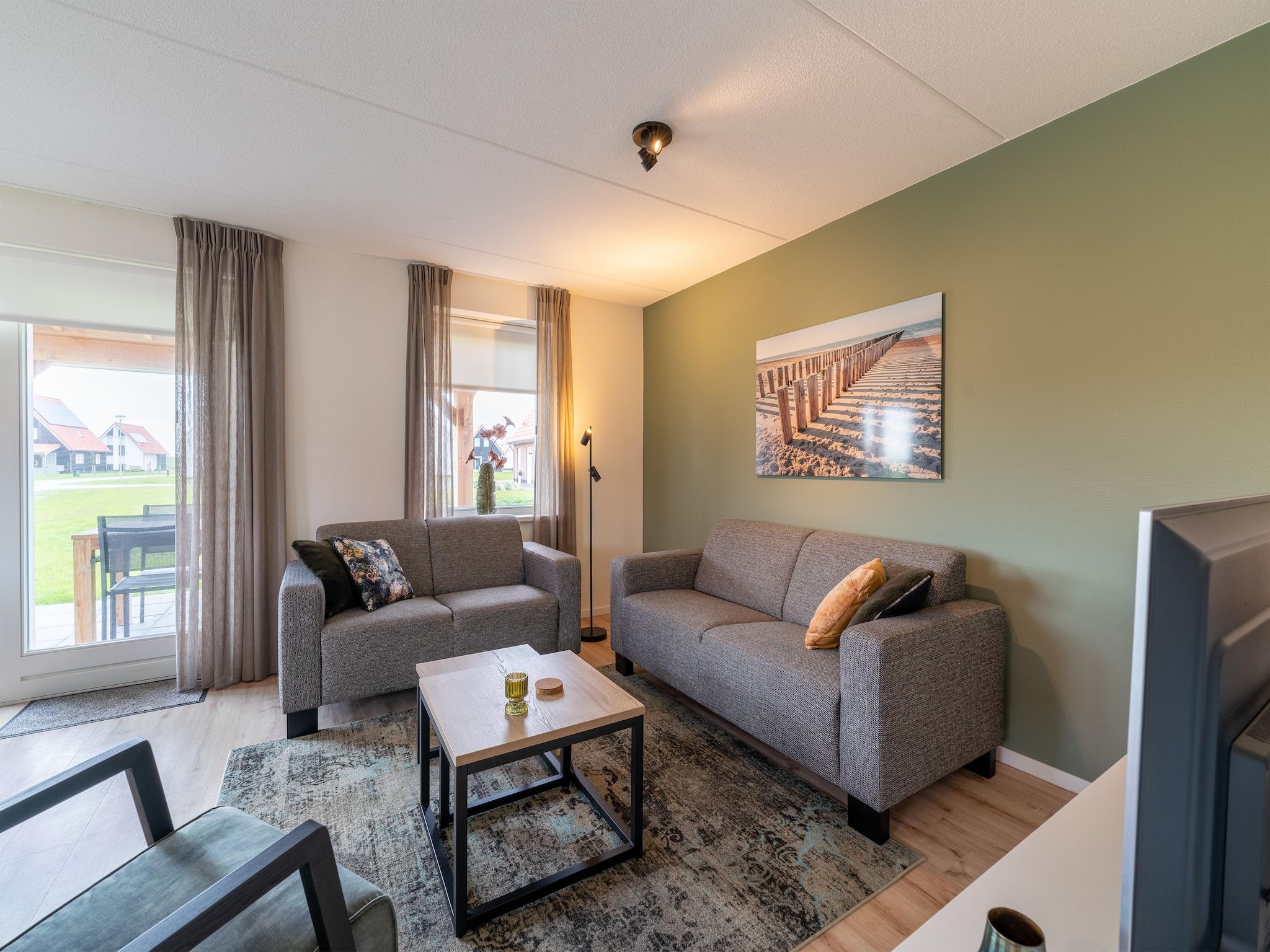 De woonkamer van De Botter Huis Nr 15 in Scherpenisse