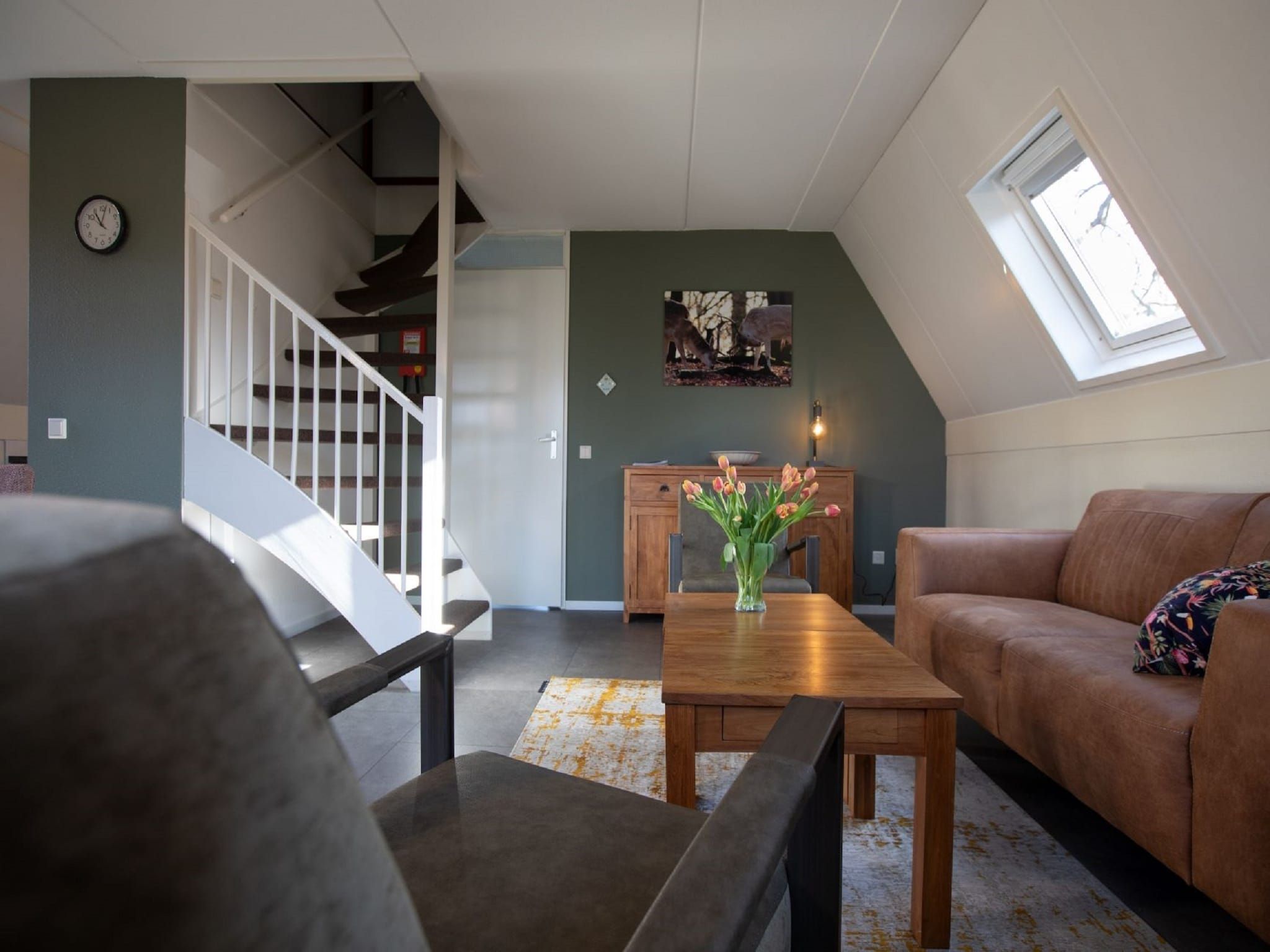 De woonkamer van Vakantie bij Meeussen - Molendal 2 in Plasmolen