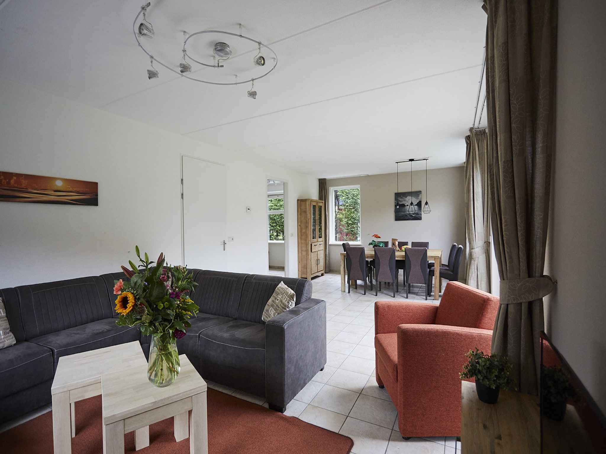 De woonkamer van Vakantiepark Hof van Zeeland  8 in Heinkenszand