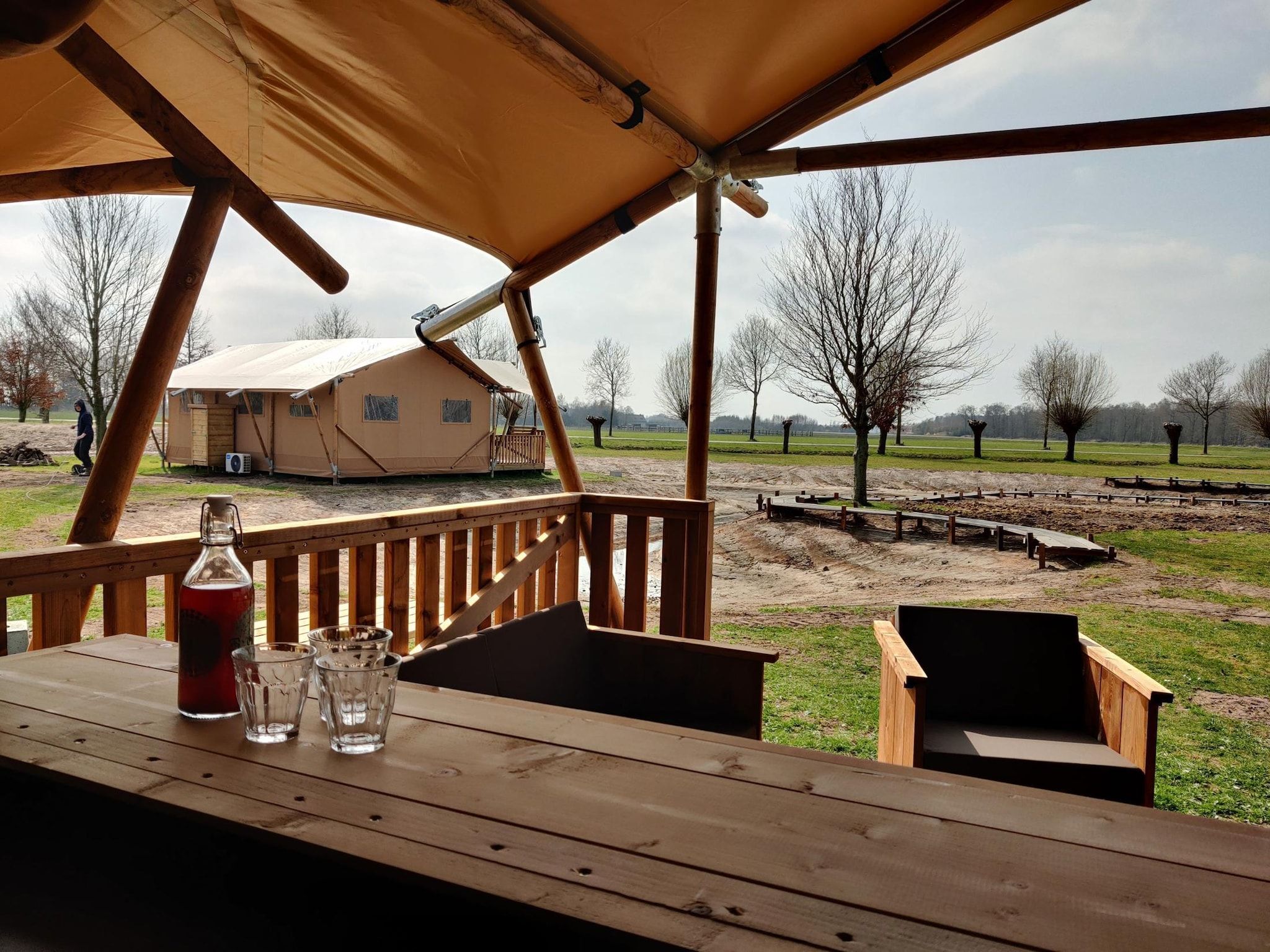 Het uitzicht vanaf Vakantiepark Eigen Wijze 10 in Bant