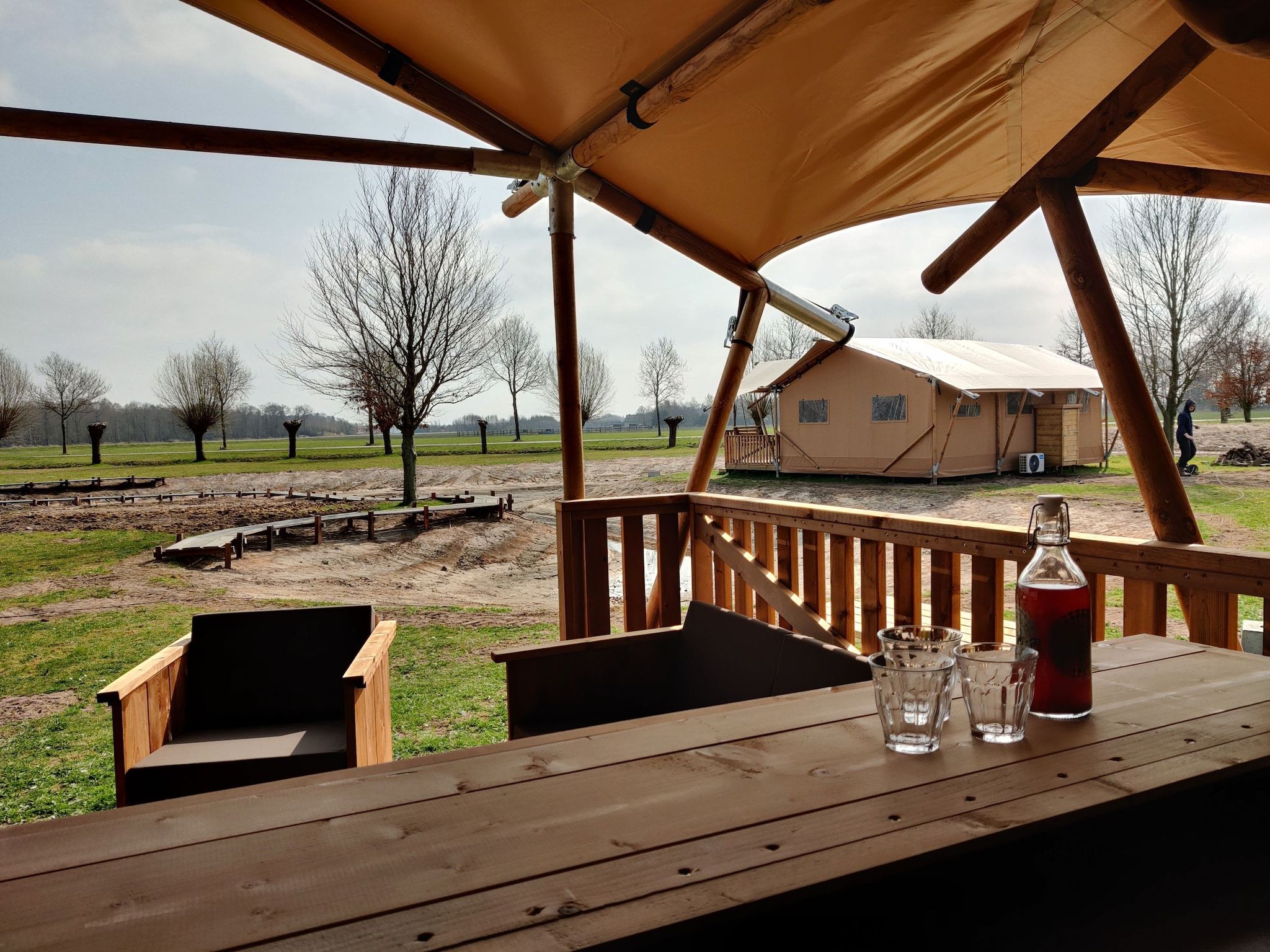 Het uitzicht vanaf Vakantiepark Eigen Wijze 13 in Bant