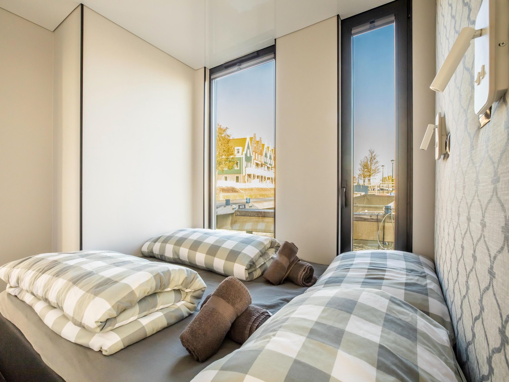 Een slaapkamer van Marina Sunrise in Volendam