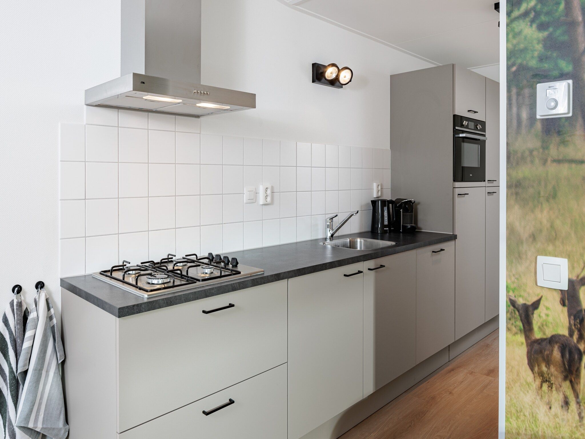 De keuken van Vakantiepark Schaijk 6 in Schaijk