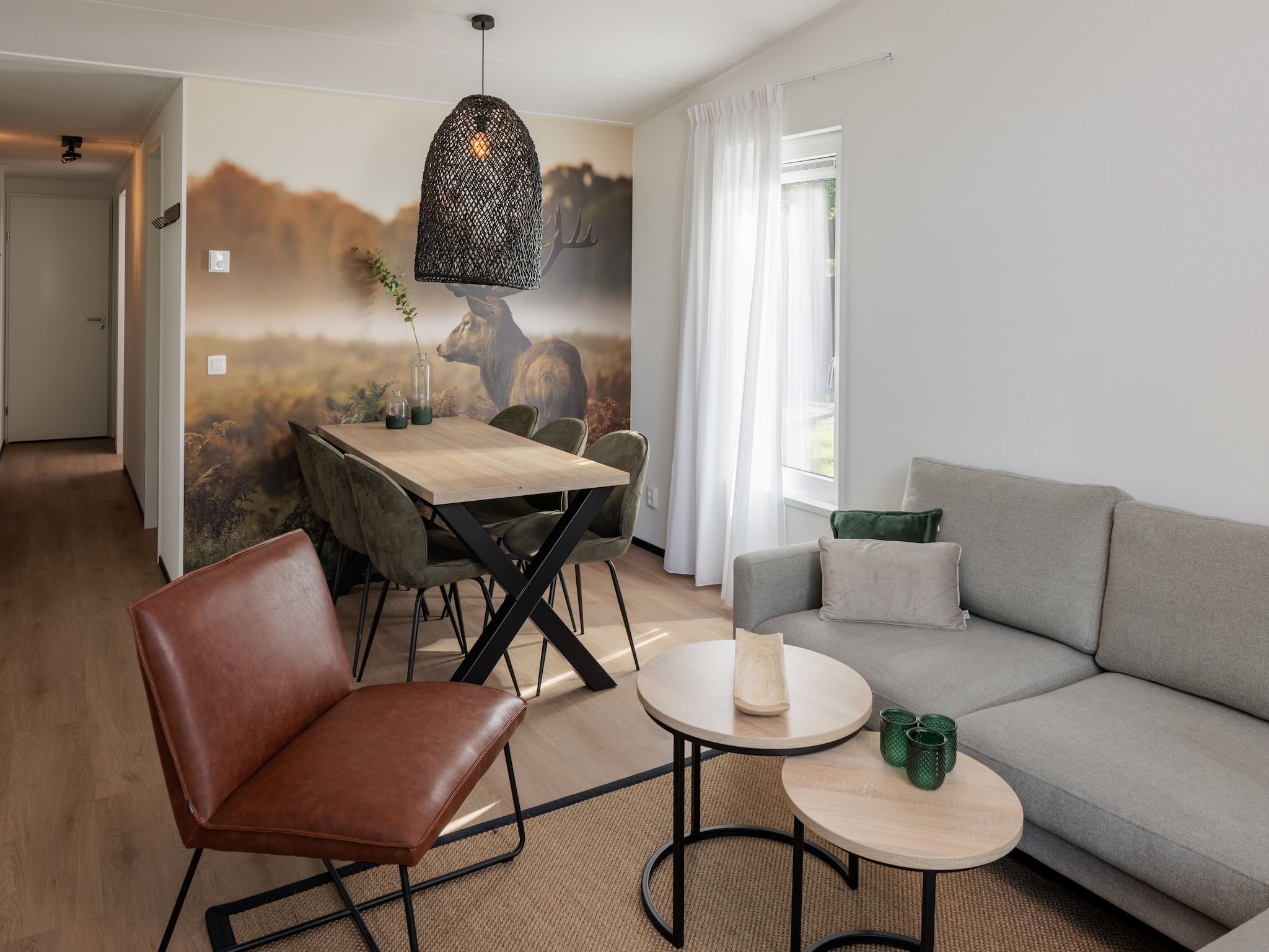 De woonkamer van Vakantiepark Schaijk 7 in Schaijk