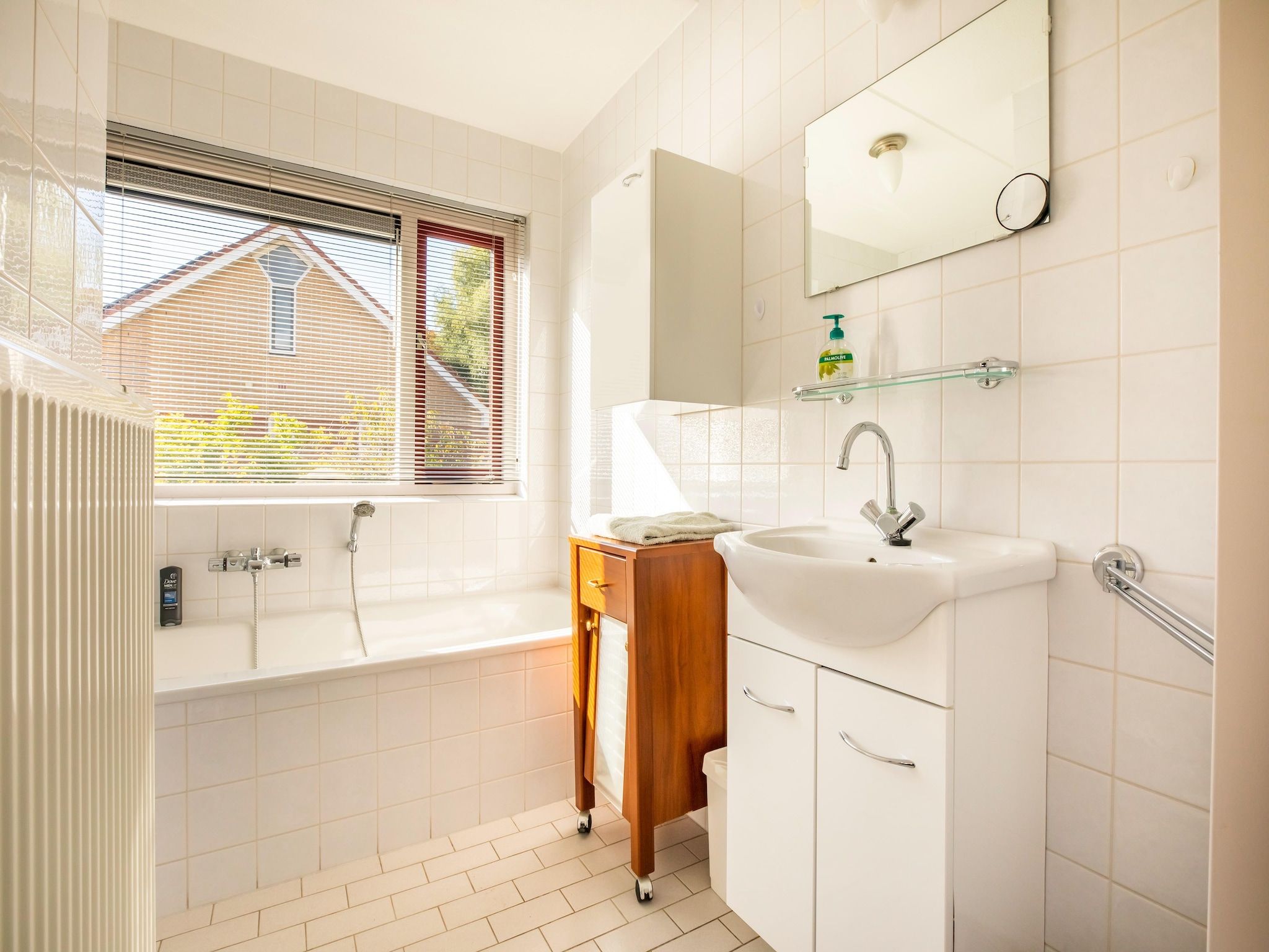 De badkamer van Vakantiewoning Blauw in Hoorn