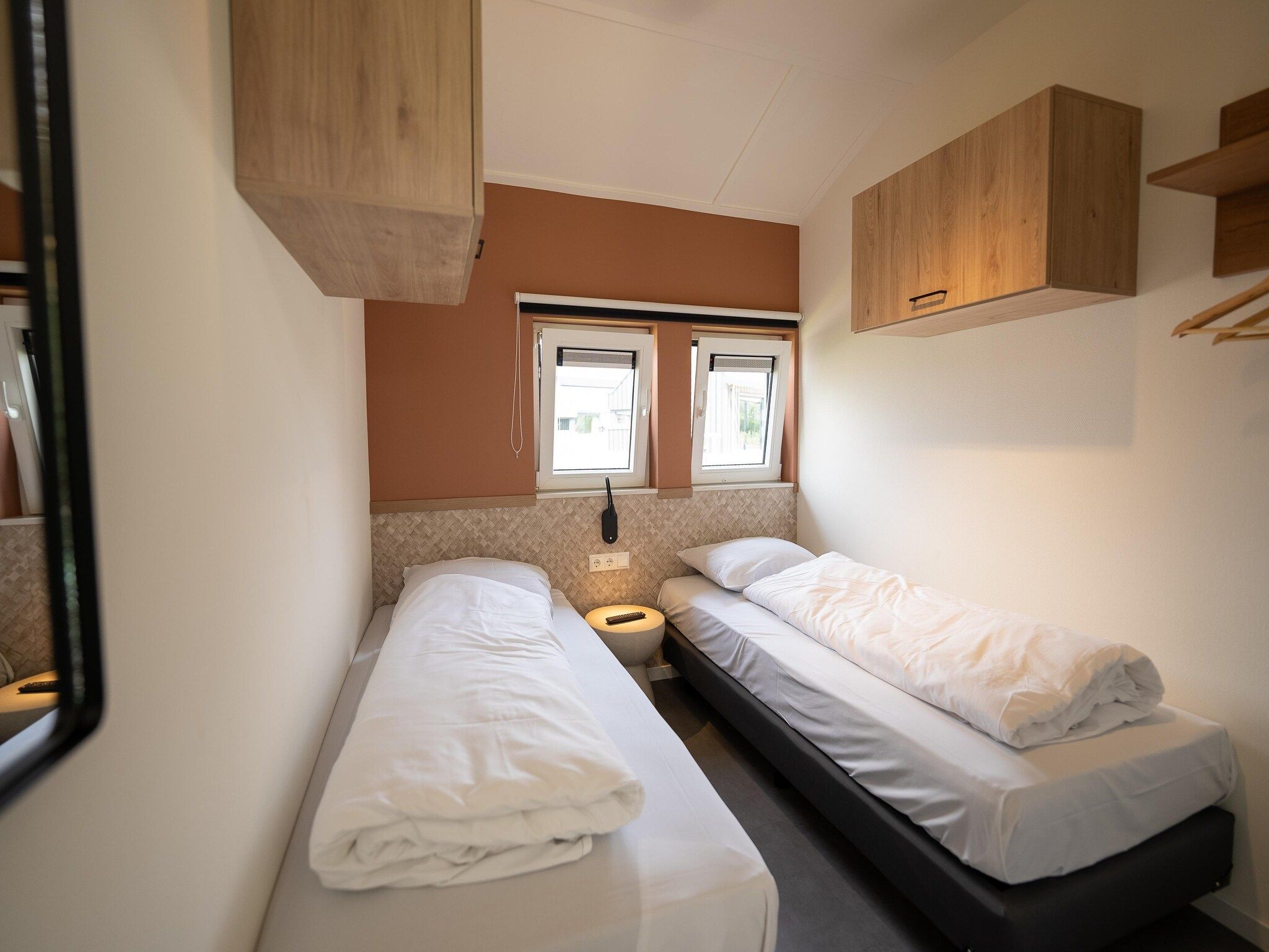 Een slaapkamer van Vakantiepark Zeebad 18 in Breskens