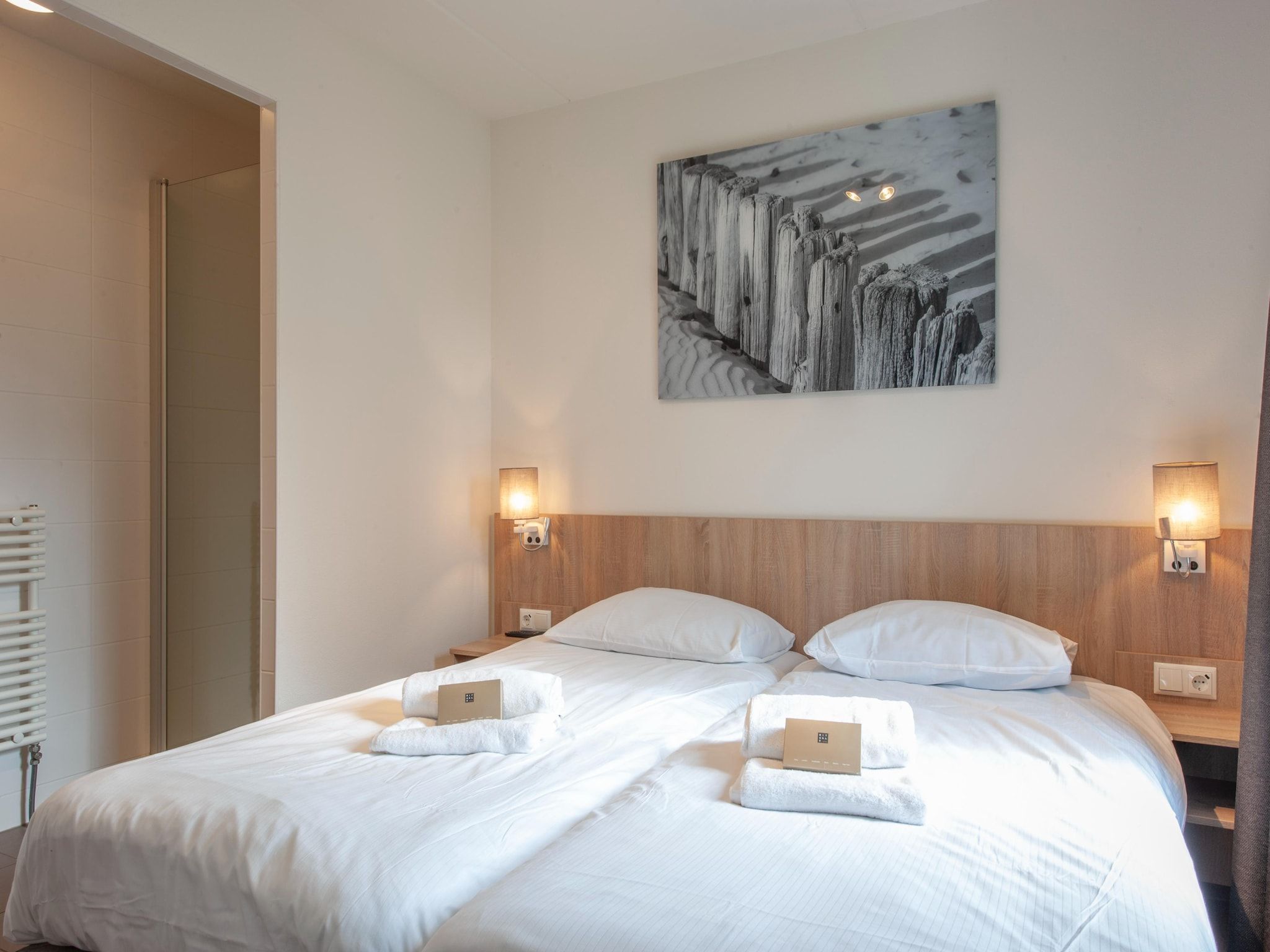 Een slaapkamer van Noordzee Résidence Cadzand-Bad 19 in Cadzand-Bad