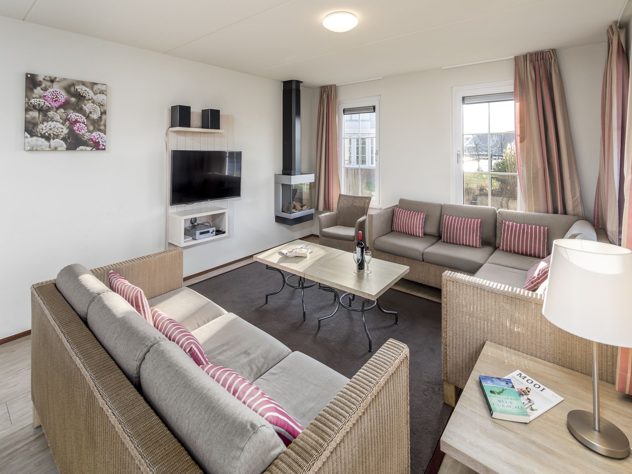De woonkamer van Noordzee Résidence Cadzand-Bad 21 in Cadzand-Bad