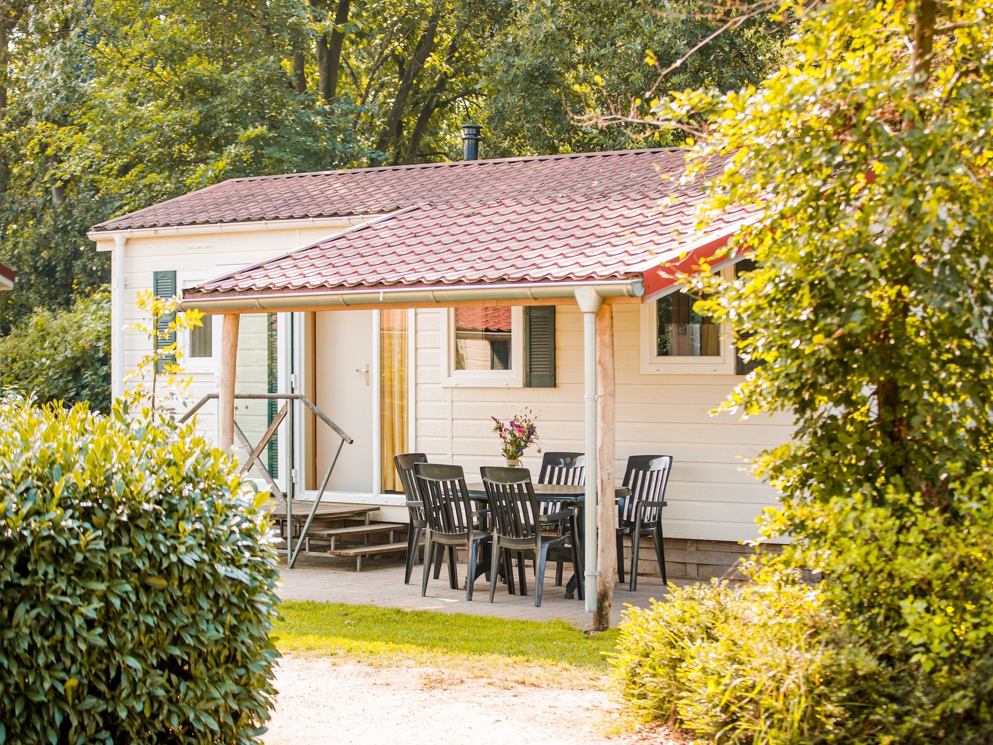De buitenkant van Vakantiepark Leukermeer 6 in Well