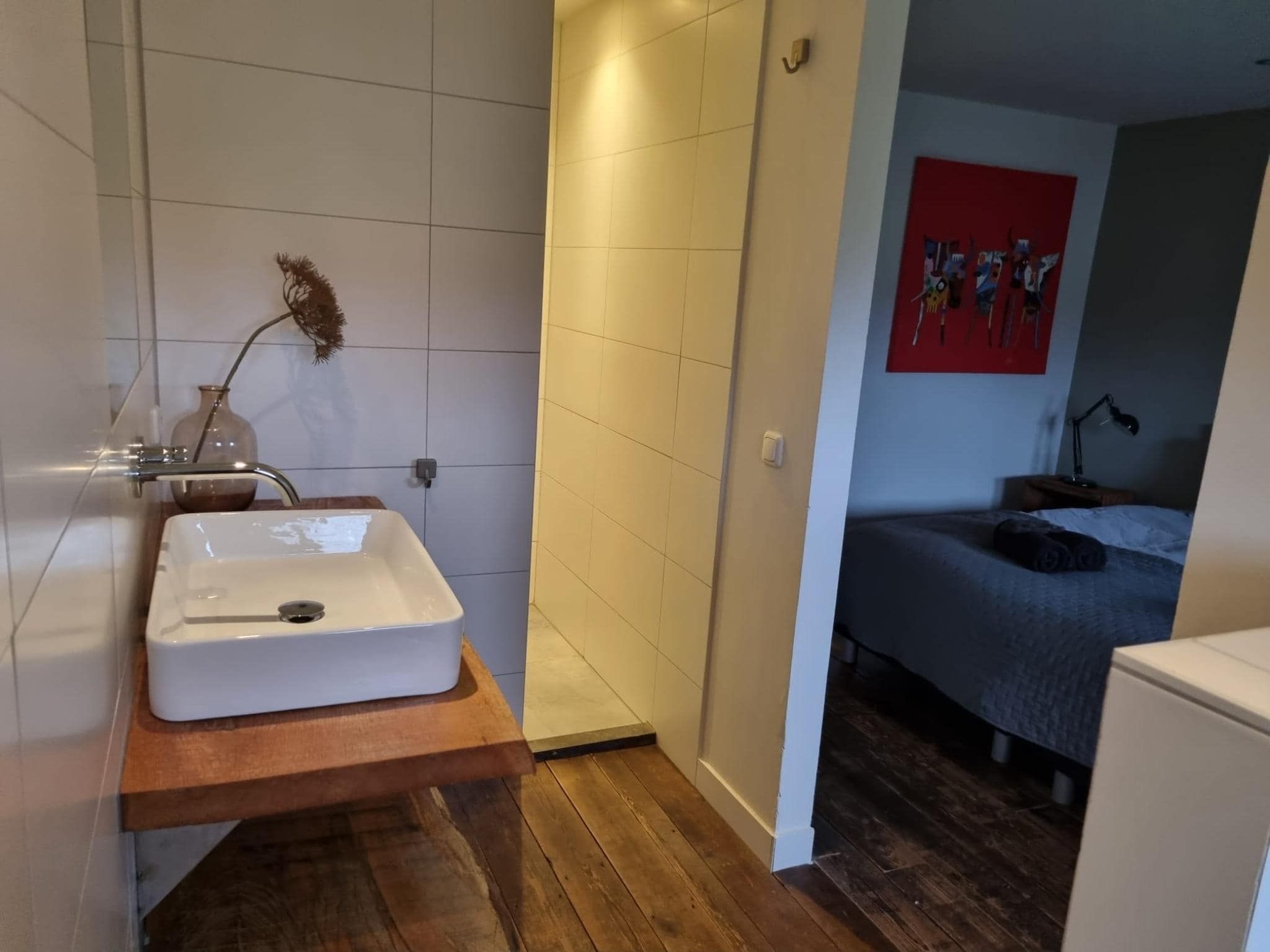 De badkamer van Dorpswoning De Volbloed in Leende