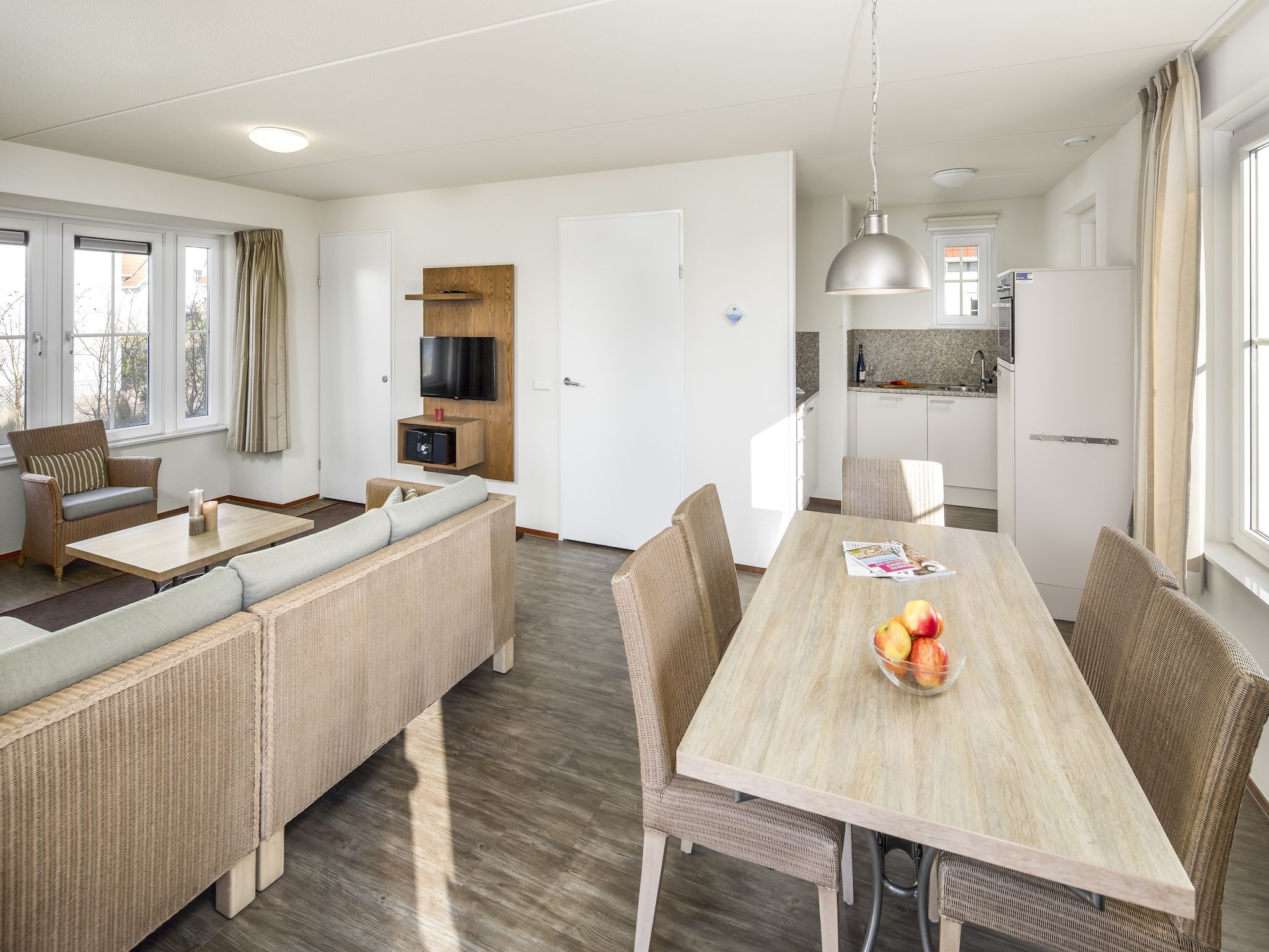 De woonkamer van Noordzee Residence Cadzand-Bad 23 in Cadzand-Bad