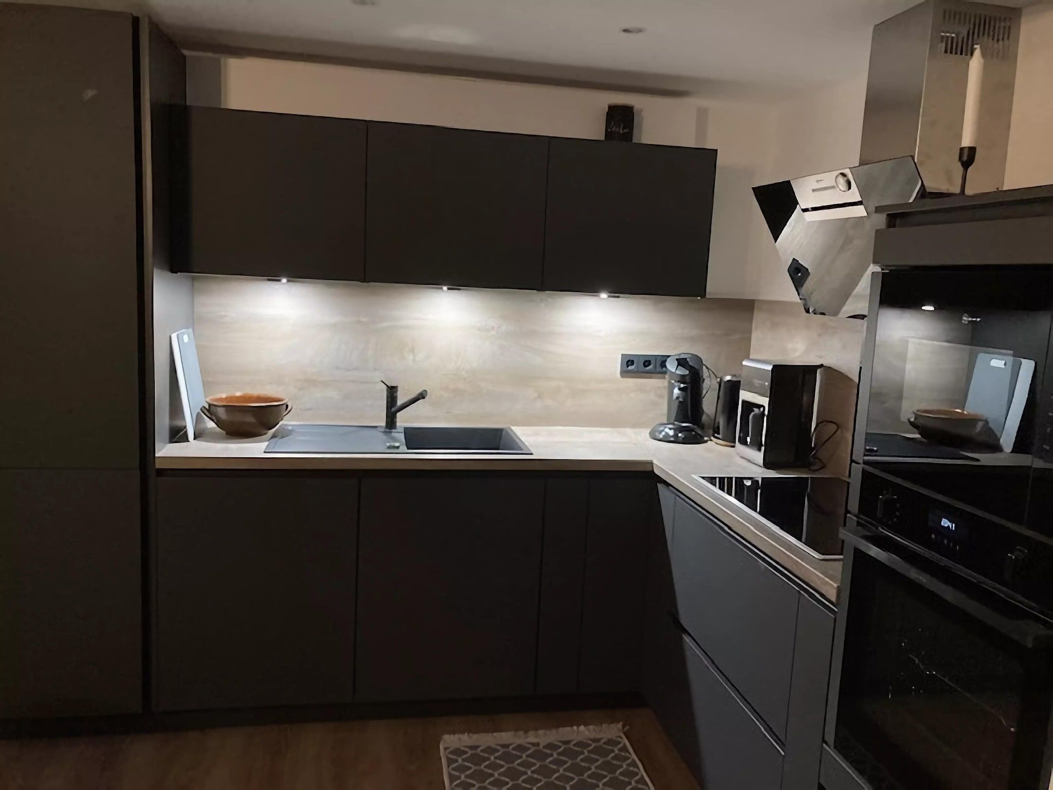 De keuken van Ferienhaus White Pearl in Noordwijkerhout
