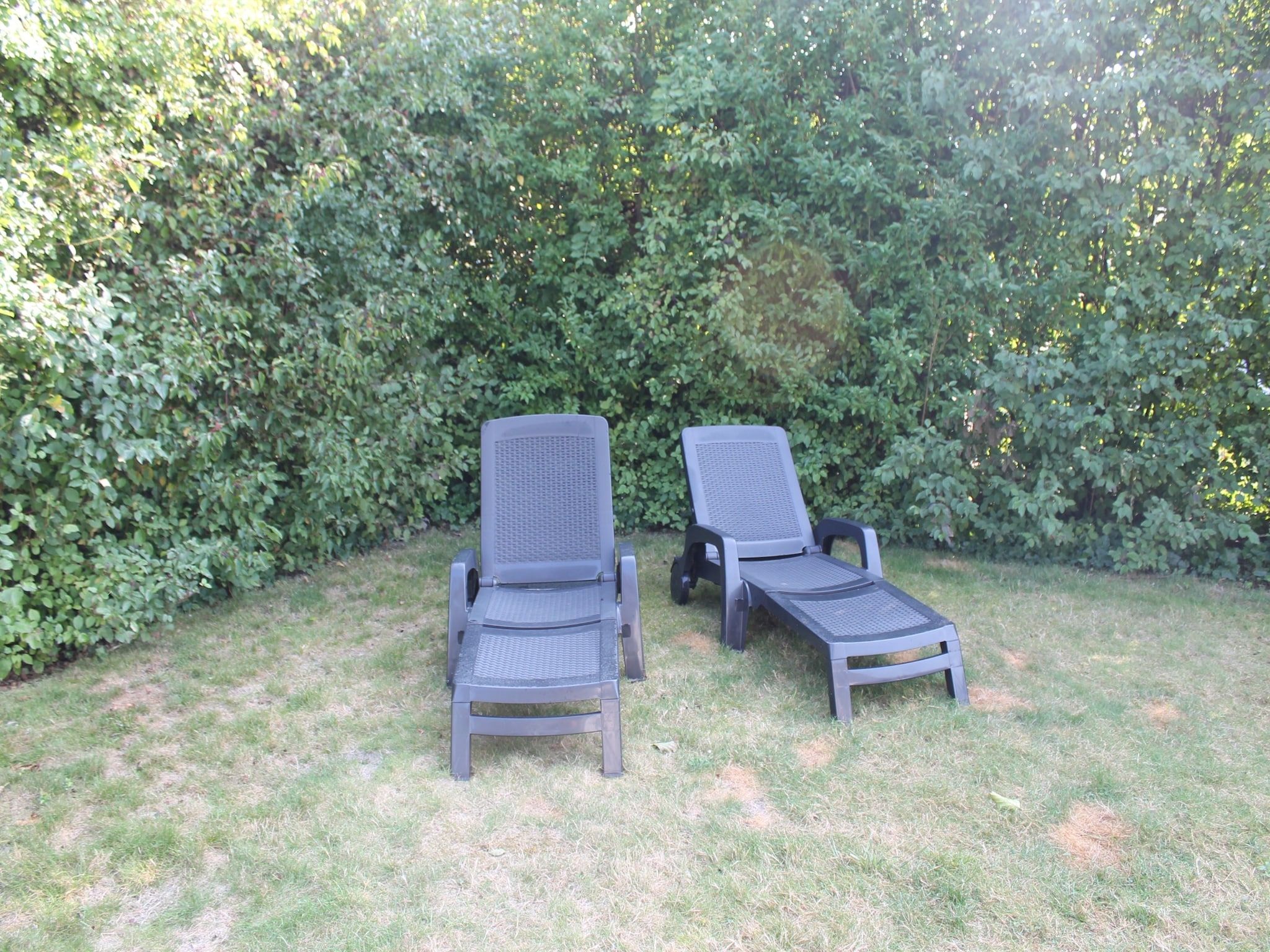 De tuin van Villapark De Oesterbaai 85 in Wemeldinge
