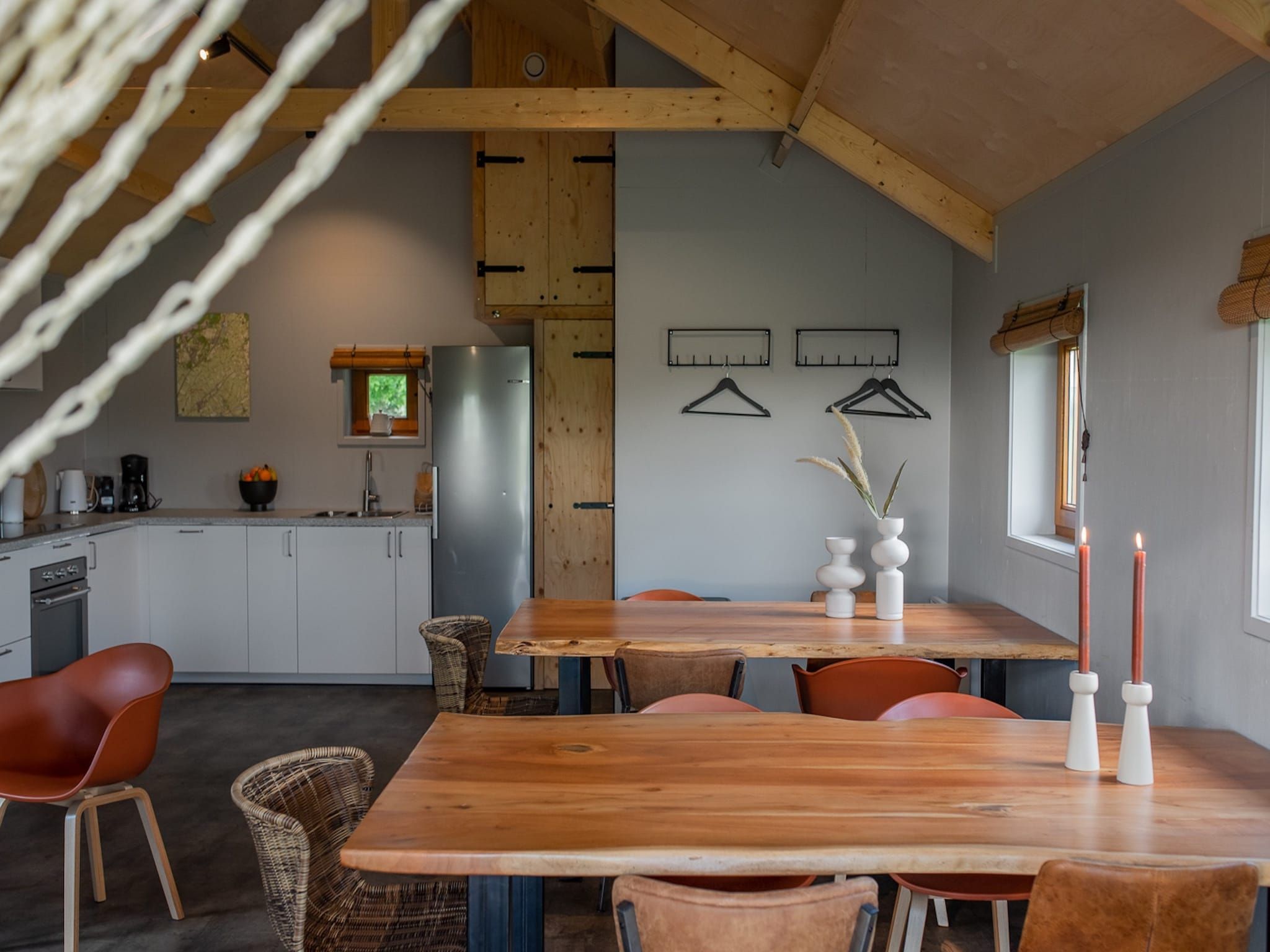 De woonkamer van Acker Lodges 2 in Ruinerwold