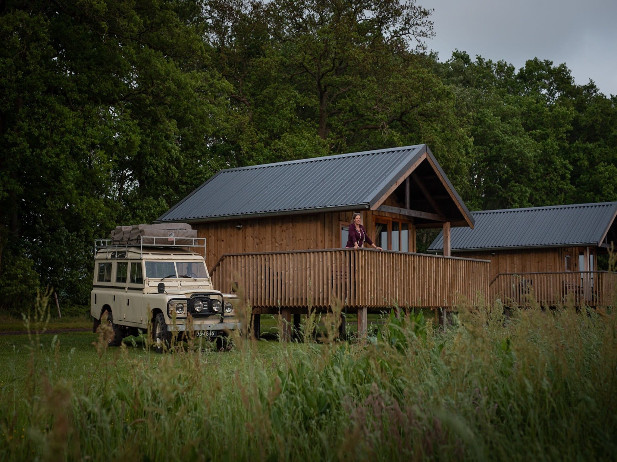 De buitenkant van Acker Lodges 2 in Ruinerwold