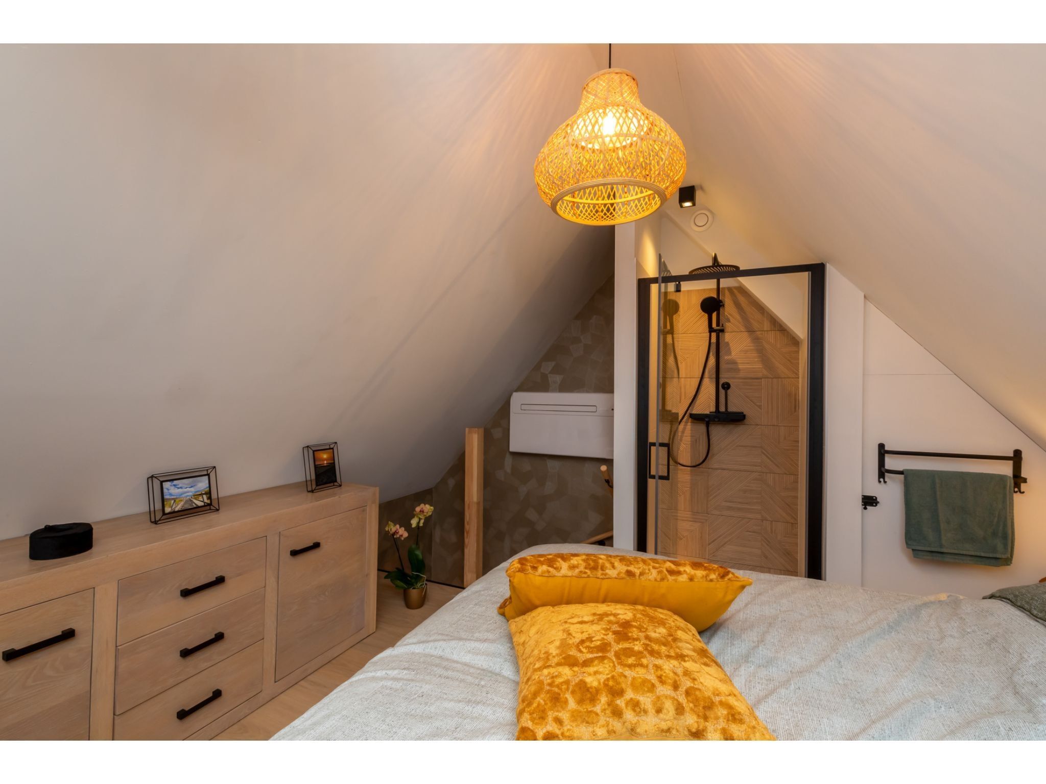 Een slaapkamer van Vakantiehuis - Zoutelande 'Bon Bini' in Zoutelande