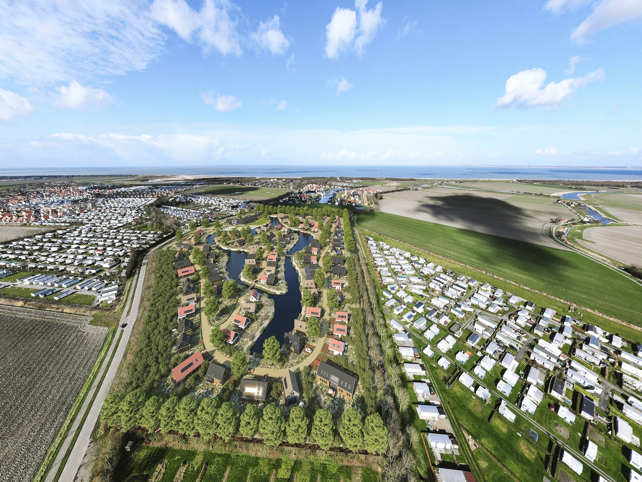 De buitenkant van Resort Nieuwvliet-Bad 3 in Nieuwvliet