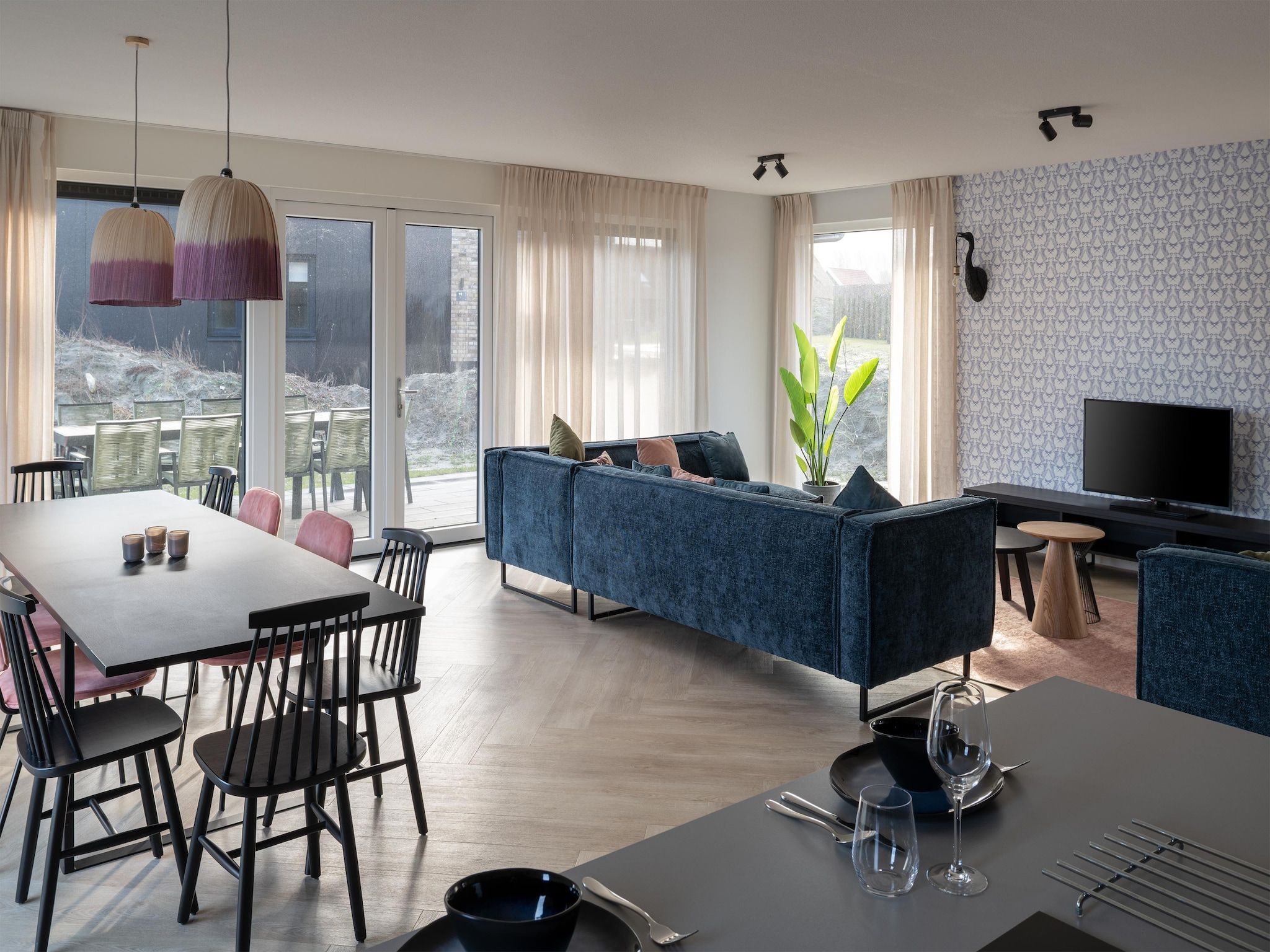 De woonkamer van Resort Nieuwvliet-Bad 9 in Nieuwvliet