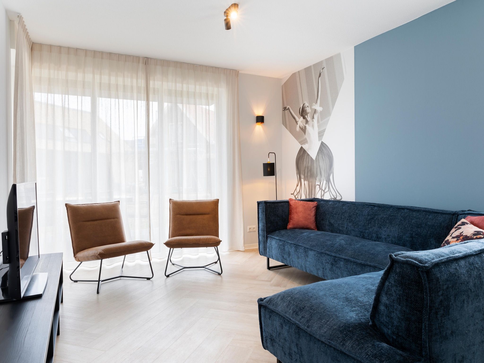 De woonkamer van Resort Nieuwvliet-Bad 11 in Nieuwvliet