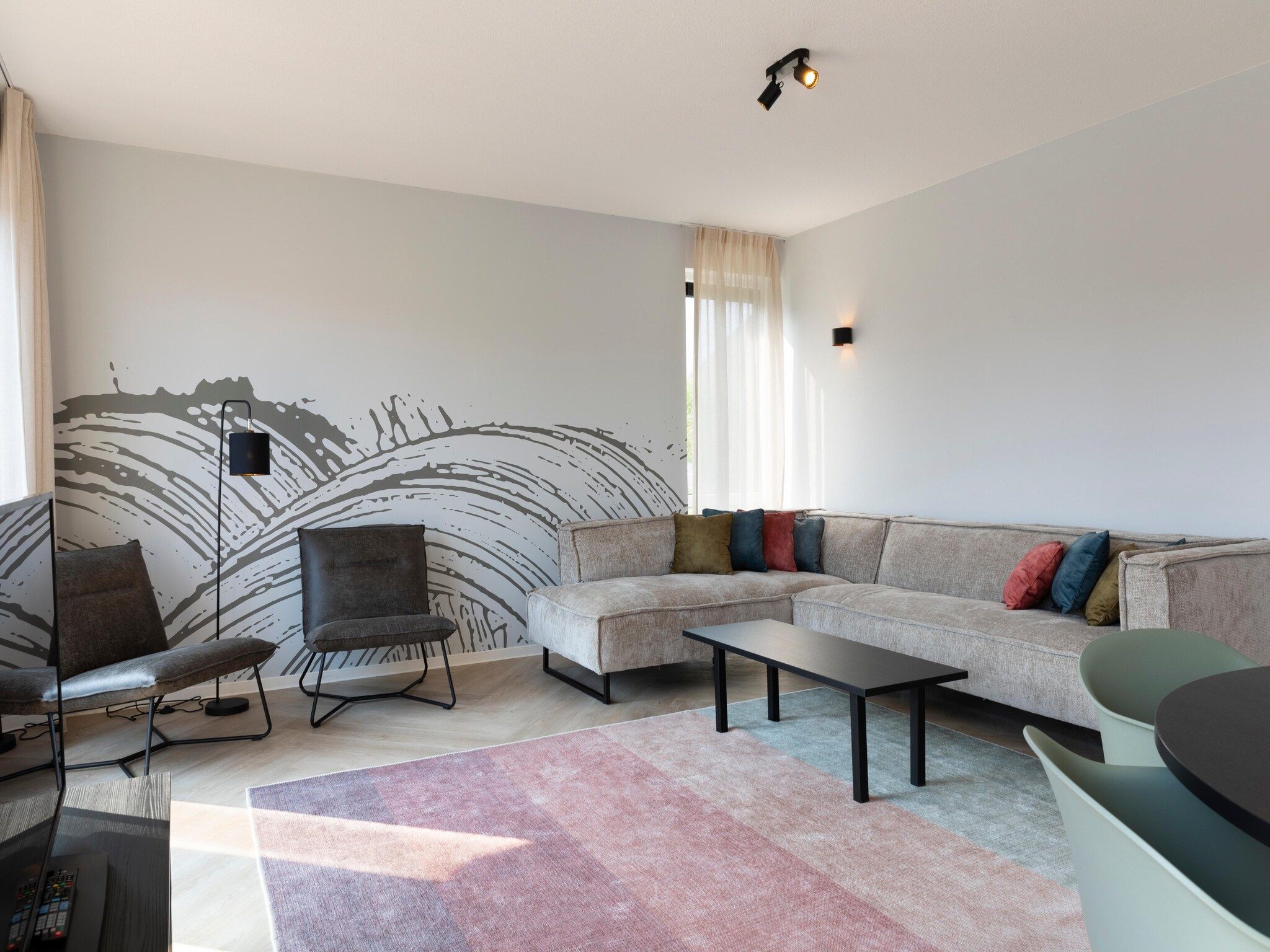 De woonkamer van Resort Nieuwvliet-Bad 13 in Nieuwvliet
