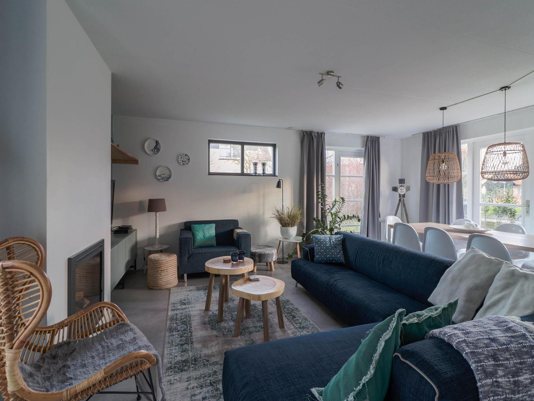 De woonkamer van Duinvilla Deluxe met Sauna - 8 personen in Makkum