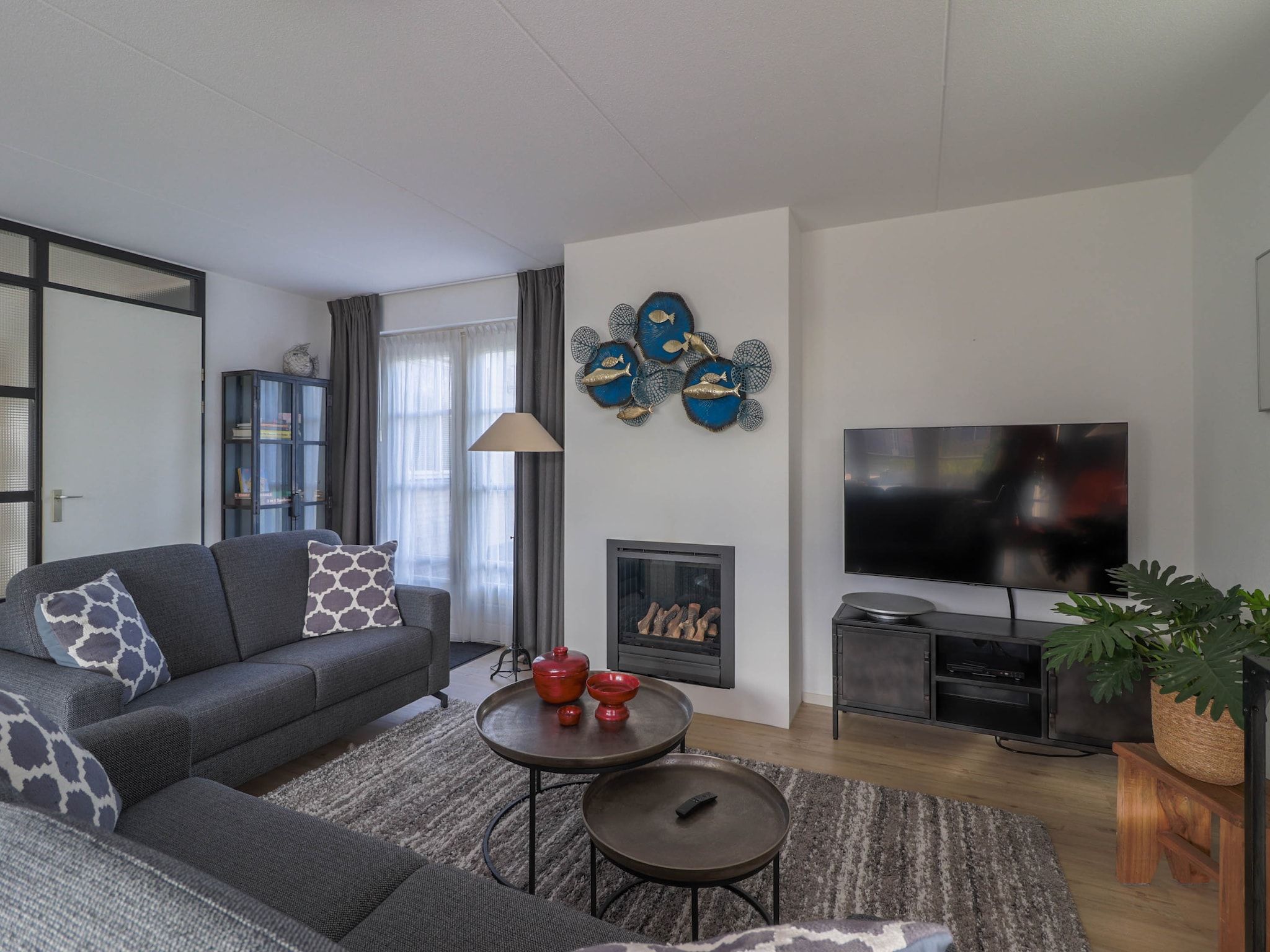 De woonkamer van Duinvilla Deluxe met Sauna - 8 personen in Makkum