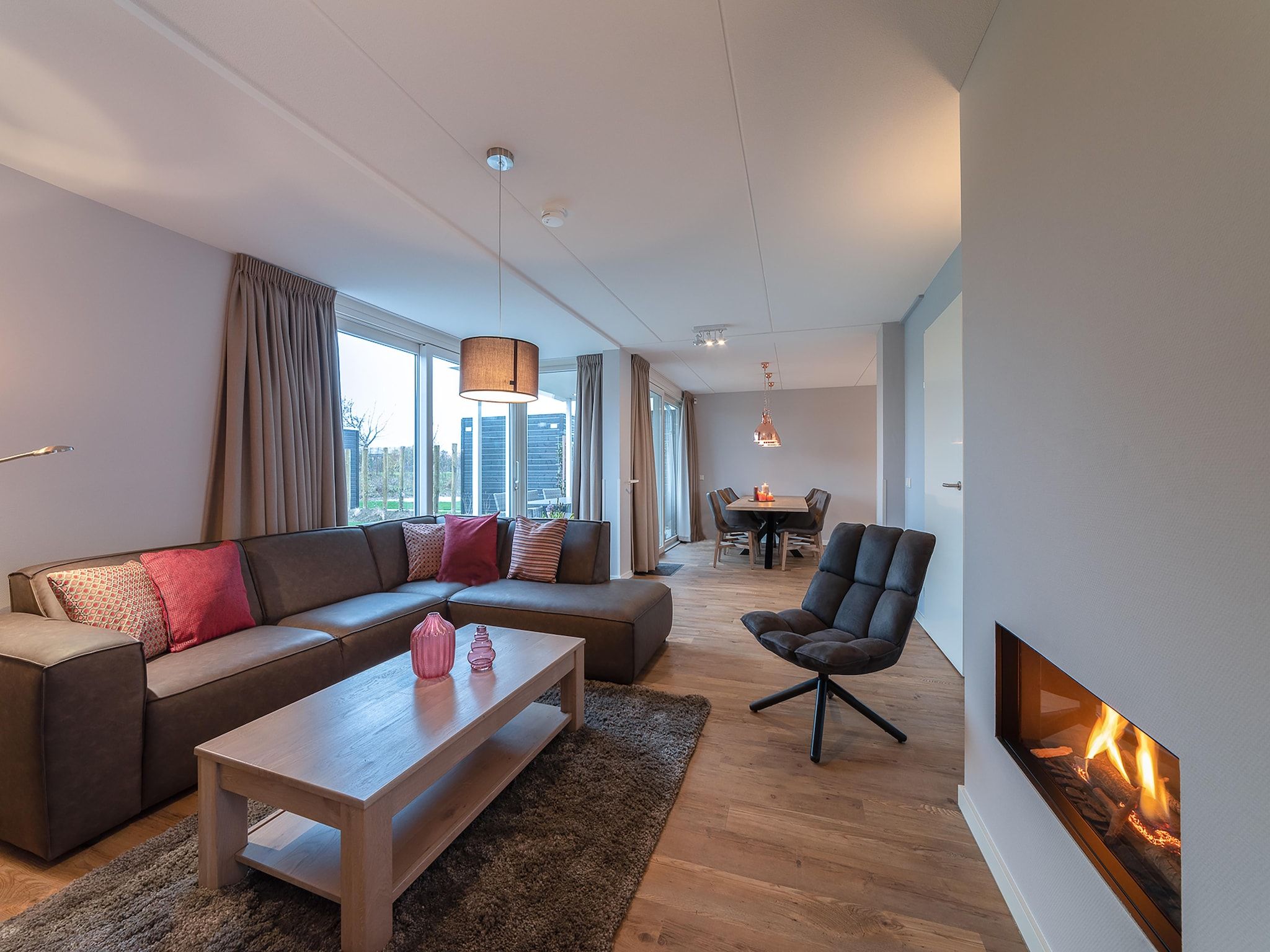 De woonkamer van 6 persoons vrijstaand met sauna - 1 in Colijnsplaat