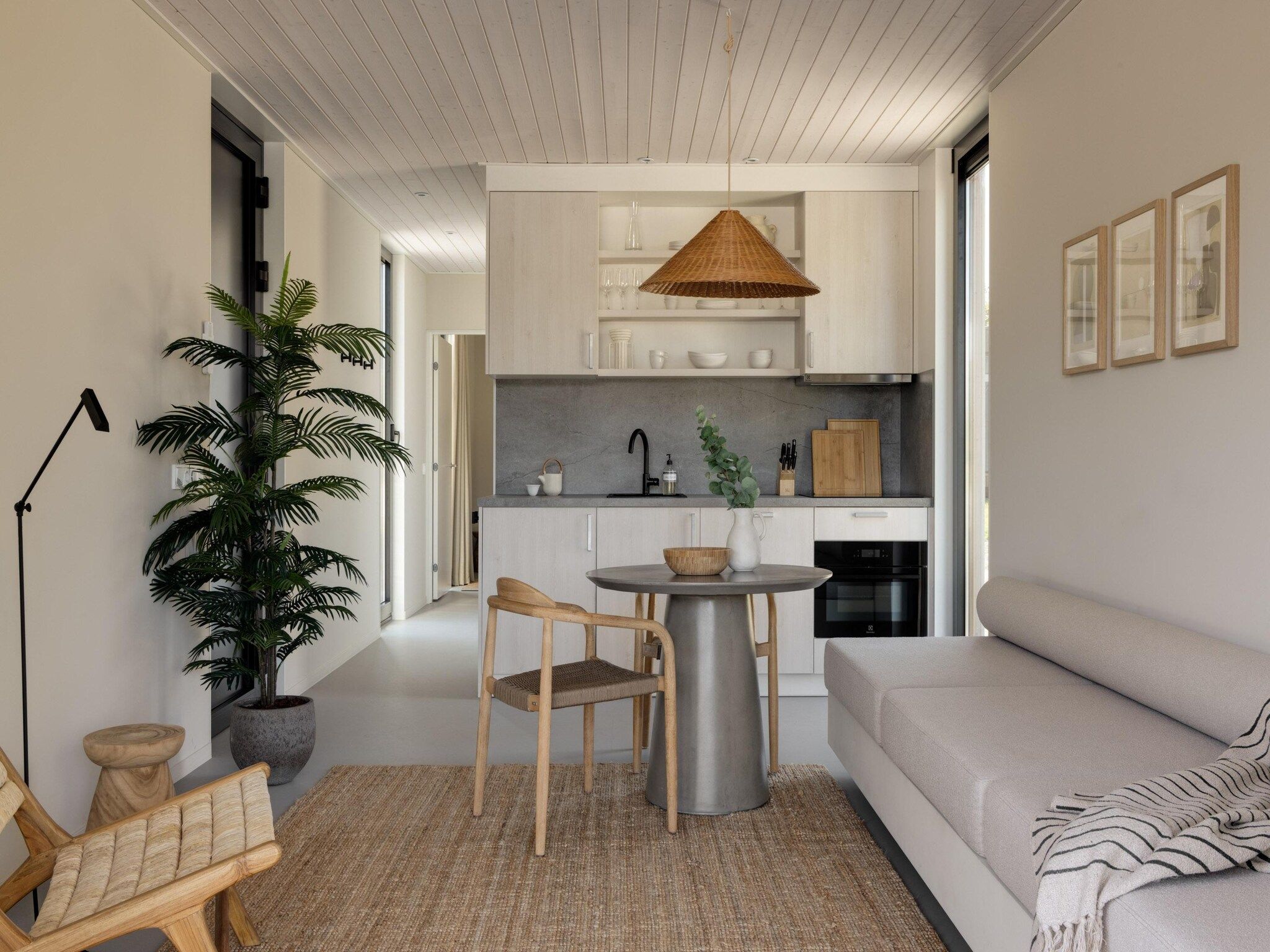 De woonkamer van Resort de Parel 5 in Zeewolde