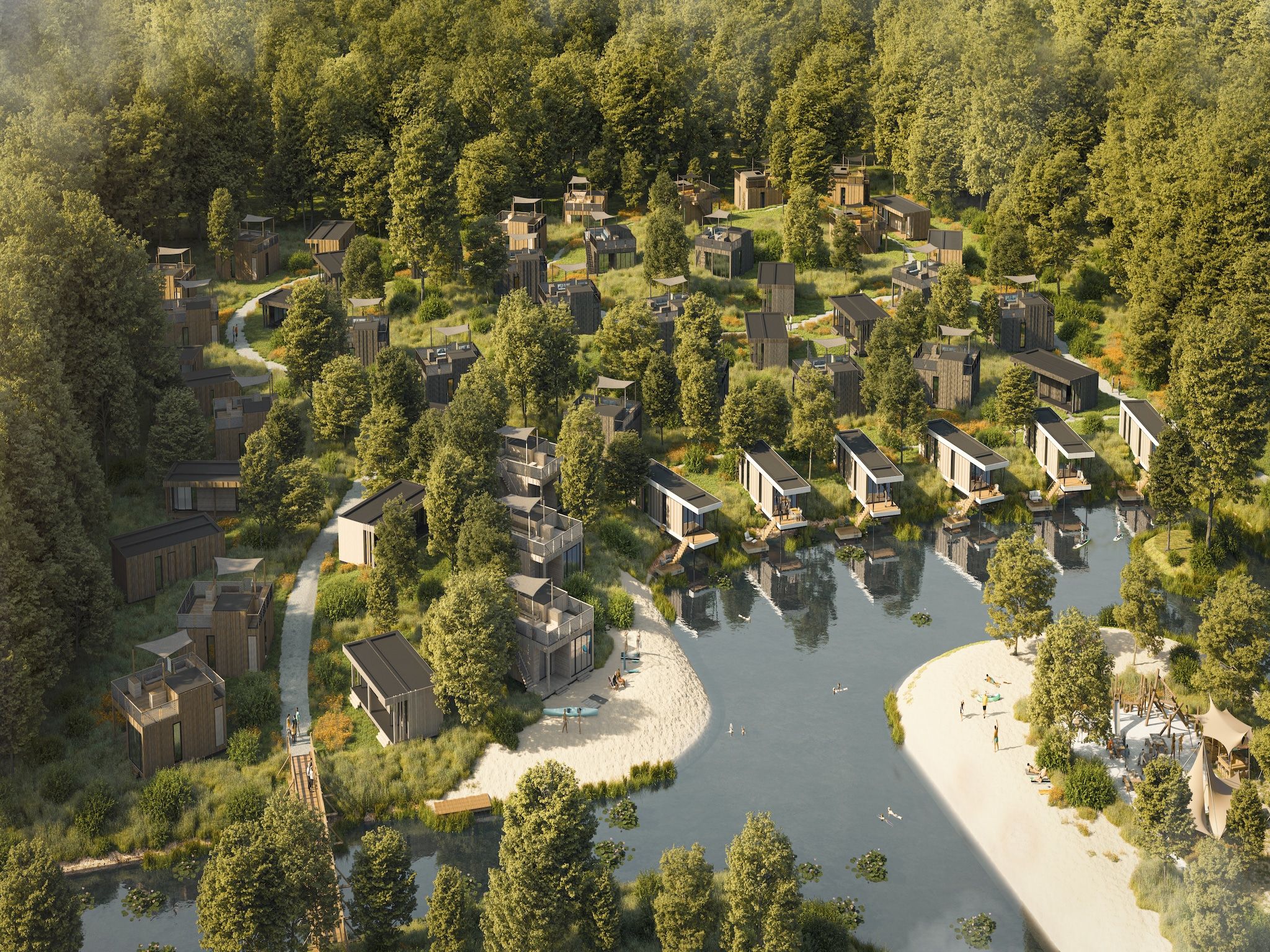 Parkfaciliteiten bij Resort de Parel 7 in Zeewolde