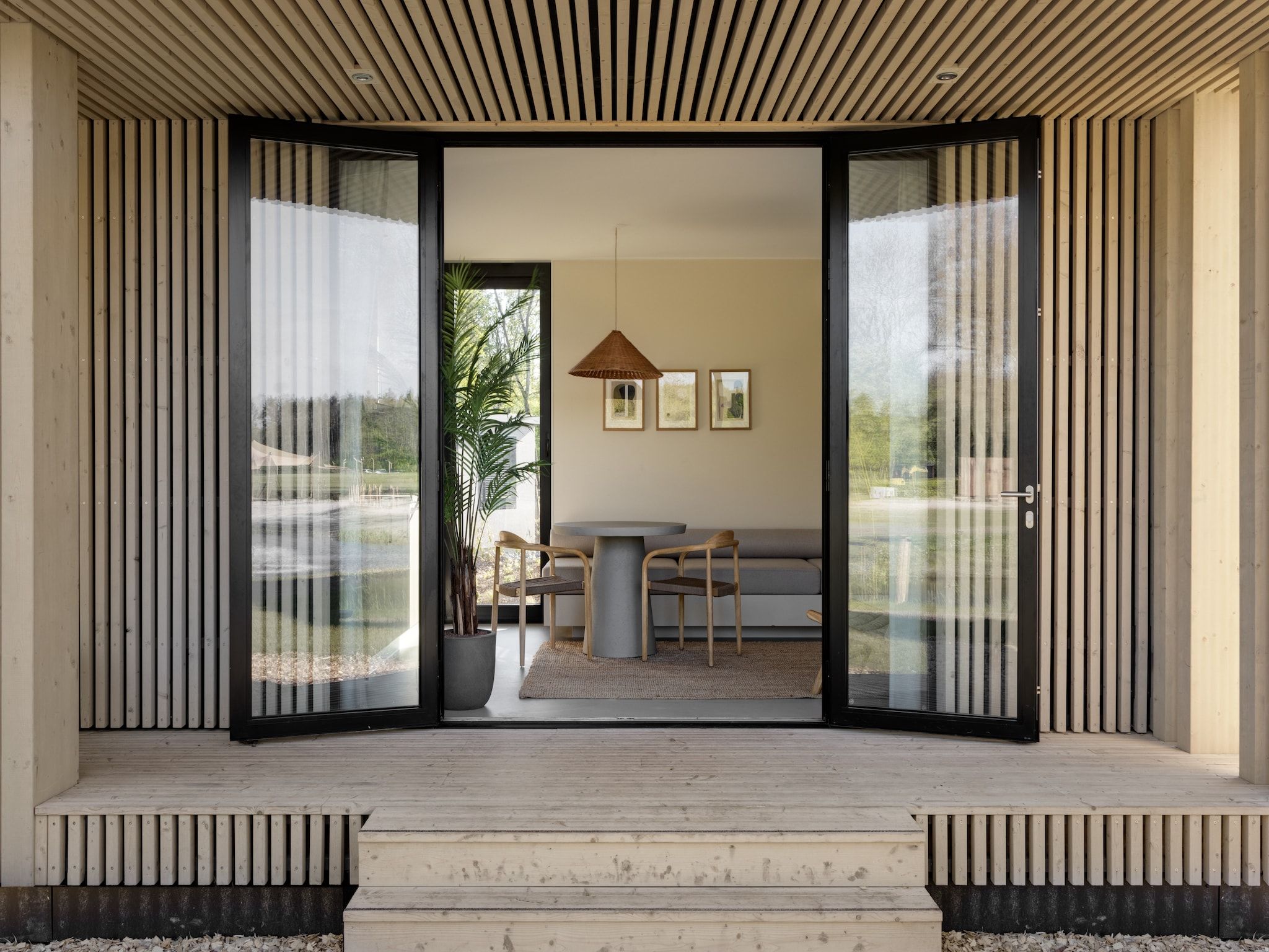 De woonkamer van Resort de Parel 7 in Zeewolde