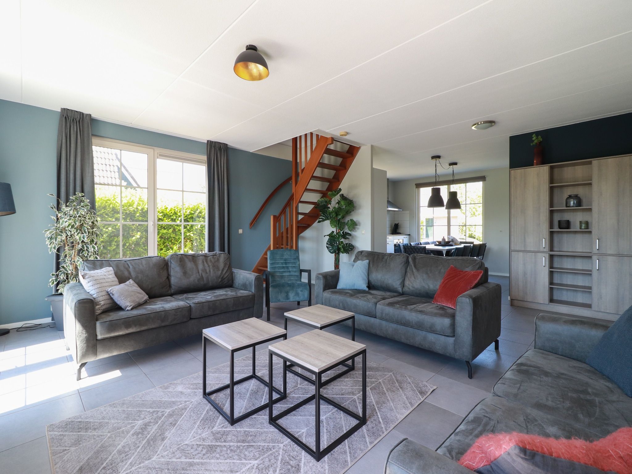 De woonkamer van Beachvilla Royaal met Sauna - 10 personen in Makkum