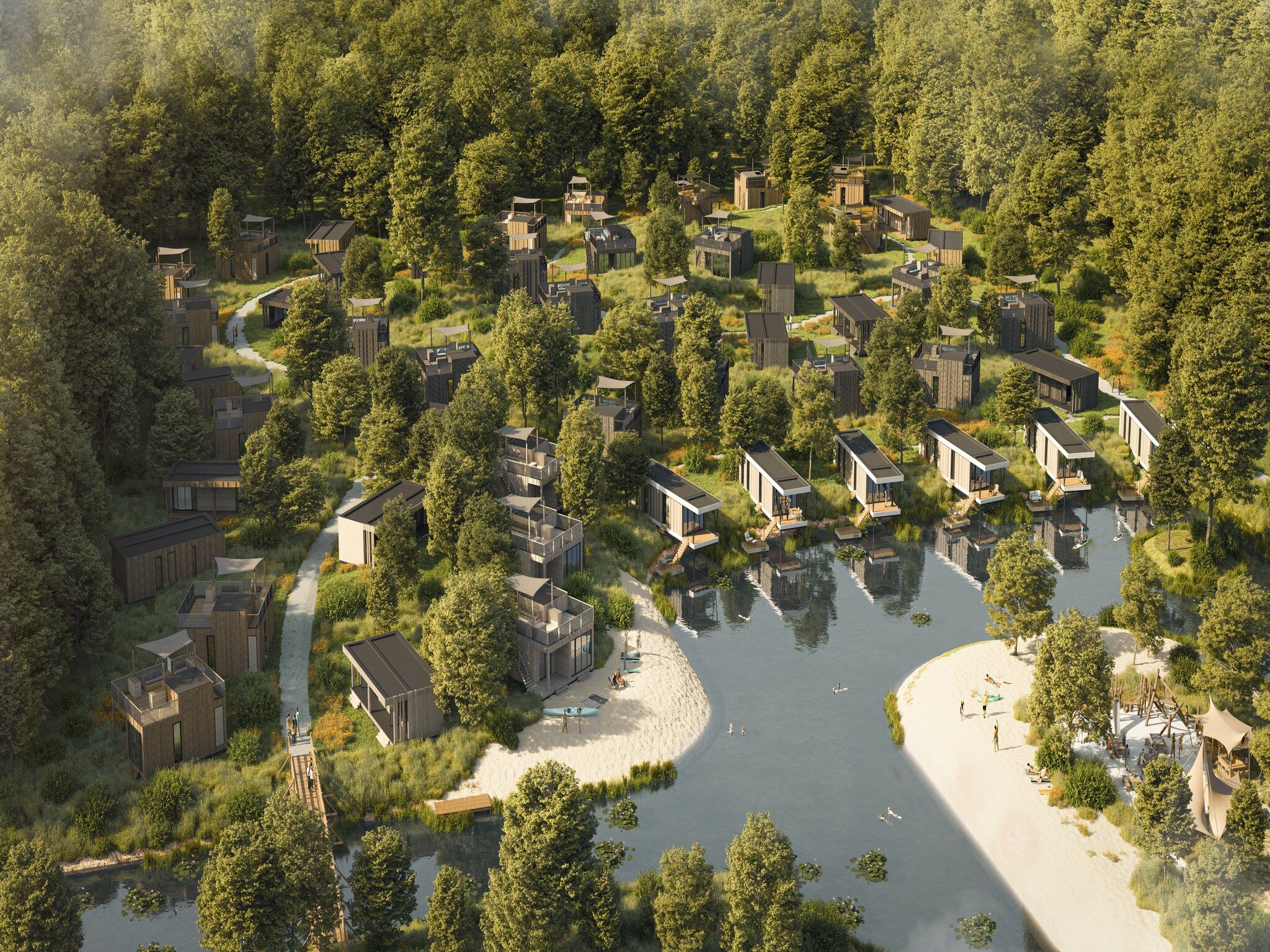 Parkfaciliteiten bij Resort de Parel 14 in Zeewolde