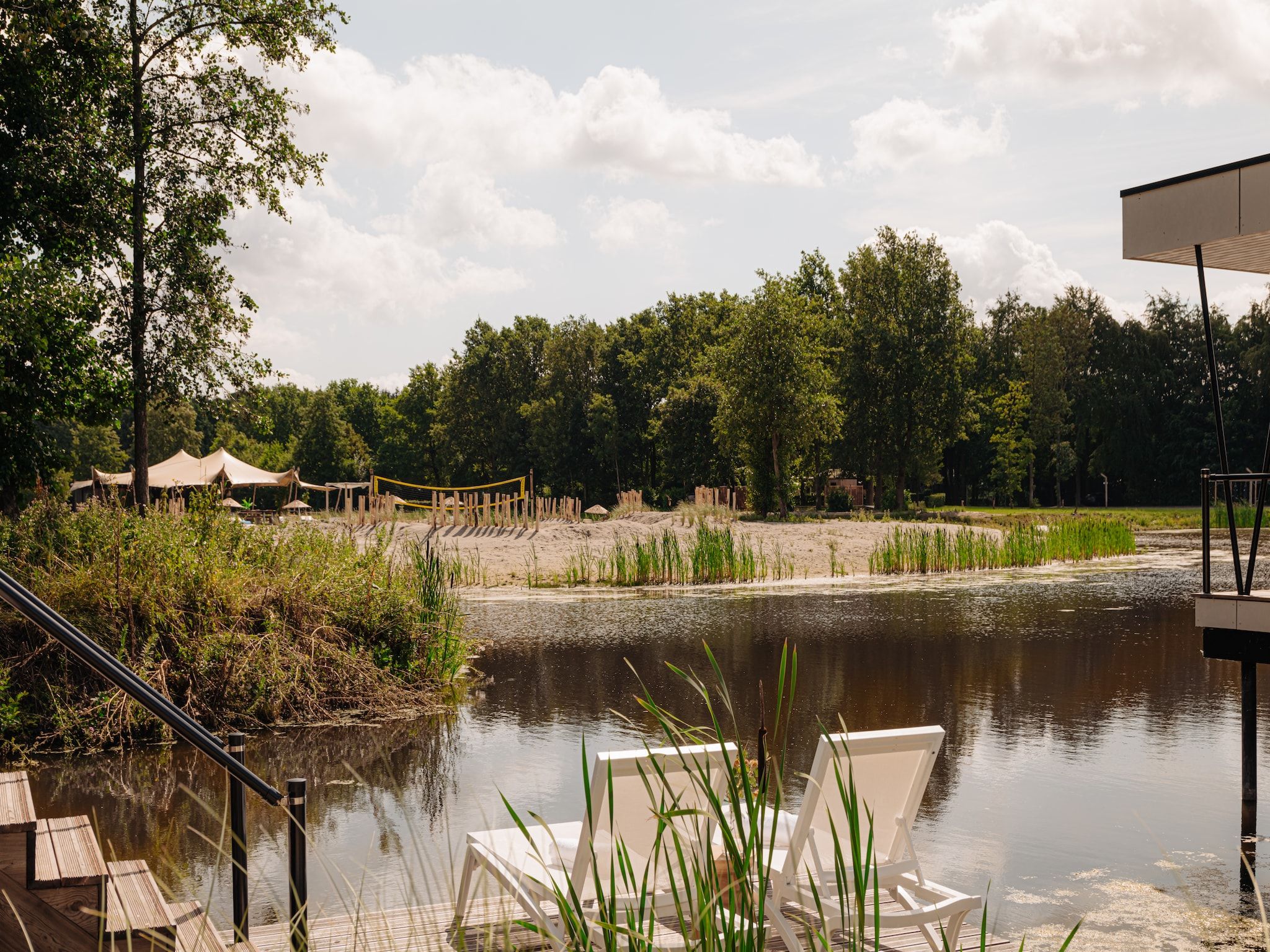 Het uitzicht vanaf Resort de Parel 15 in Zeewolde