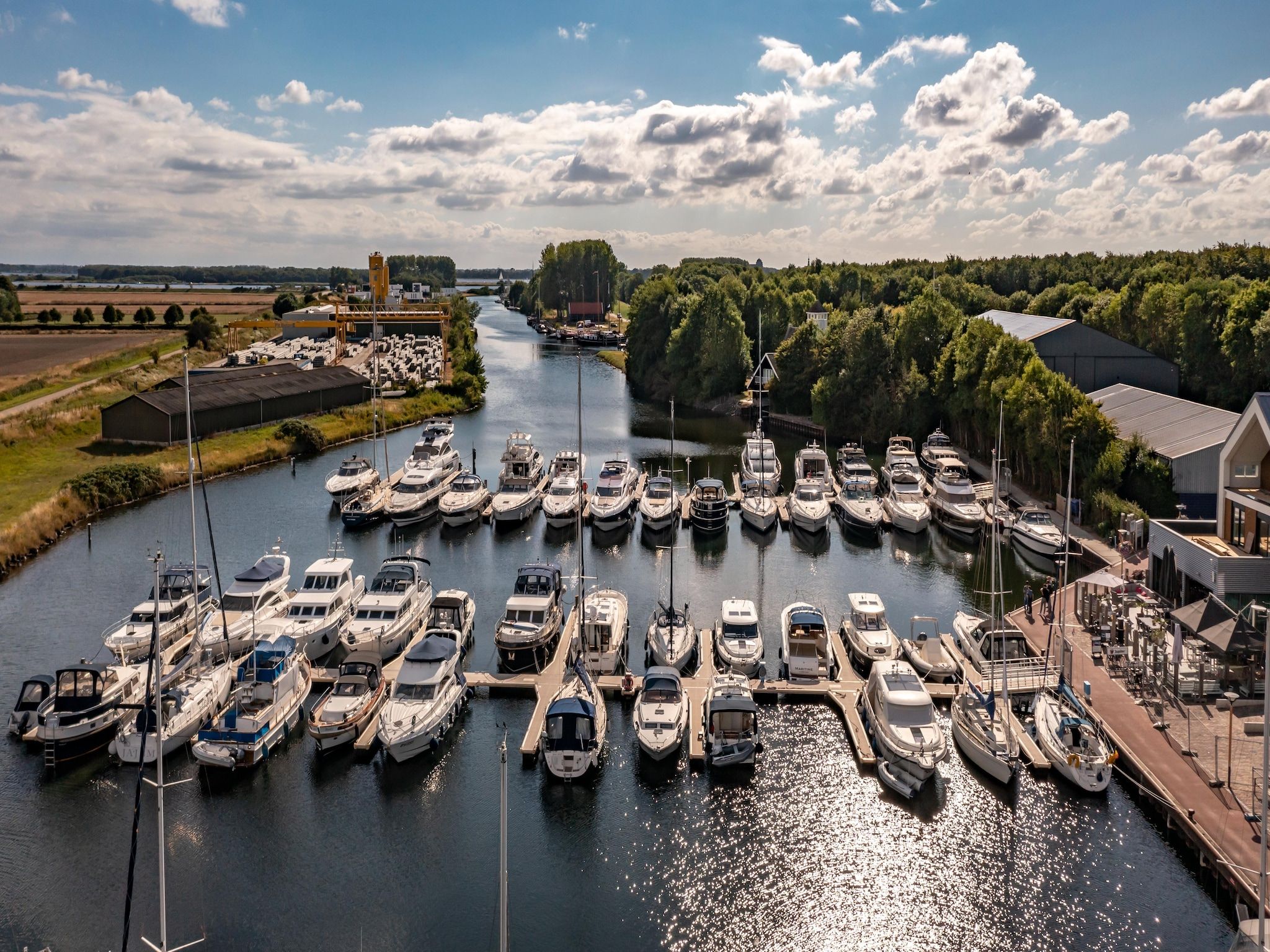 Het uitzicht vanaf Harbour Loft1J-havenzicht in Kamperland