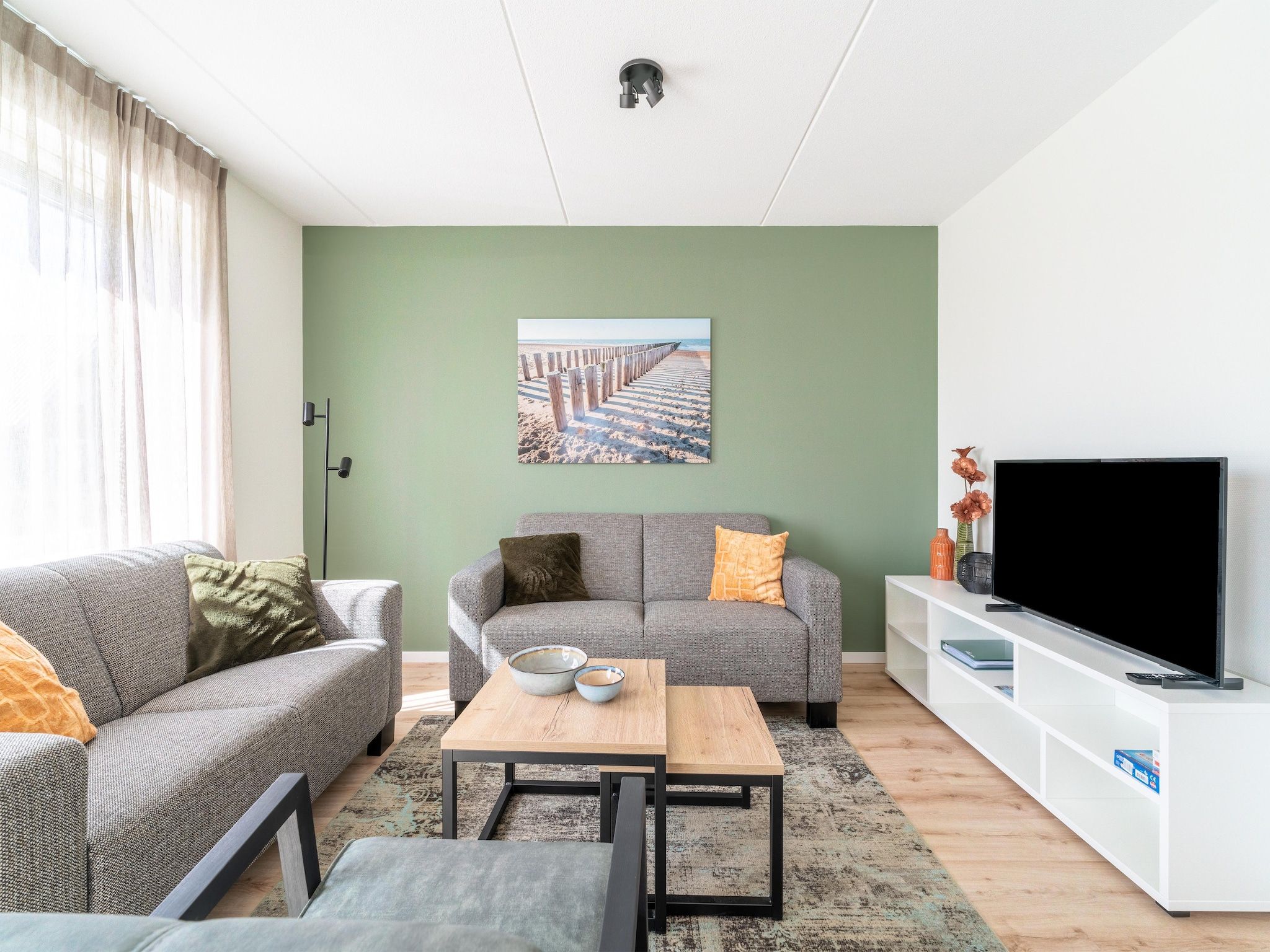 De woonkamer van Schollevaer Huis Nr 34 in Scherpenisse