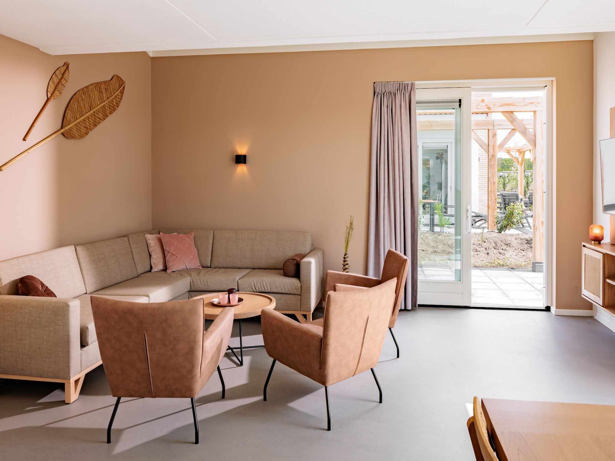 De woonkamer van Duinresort Dunimar 4 in Noordwijkerhout