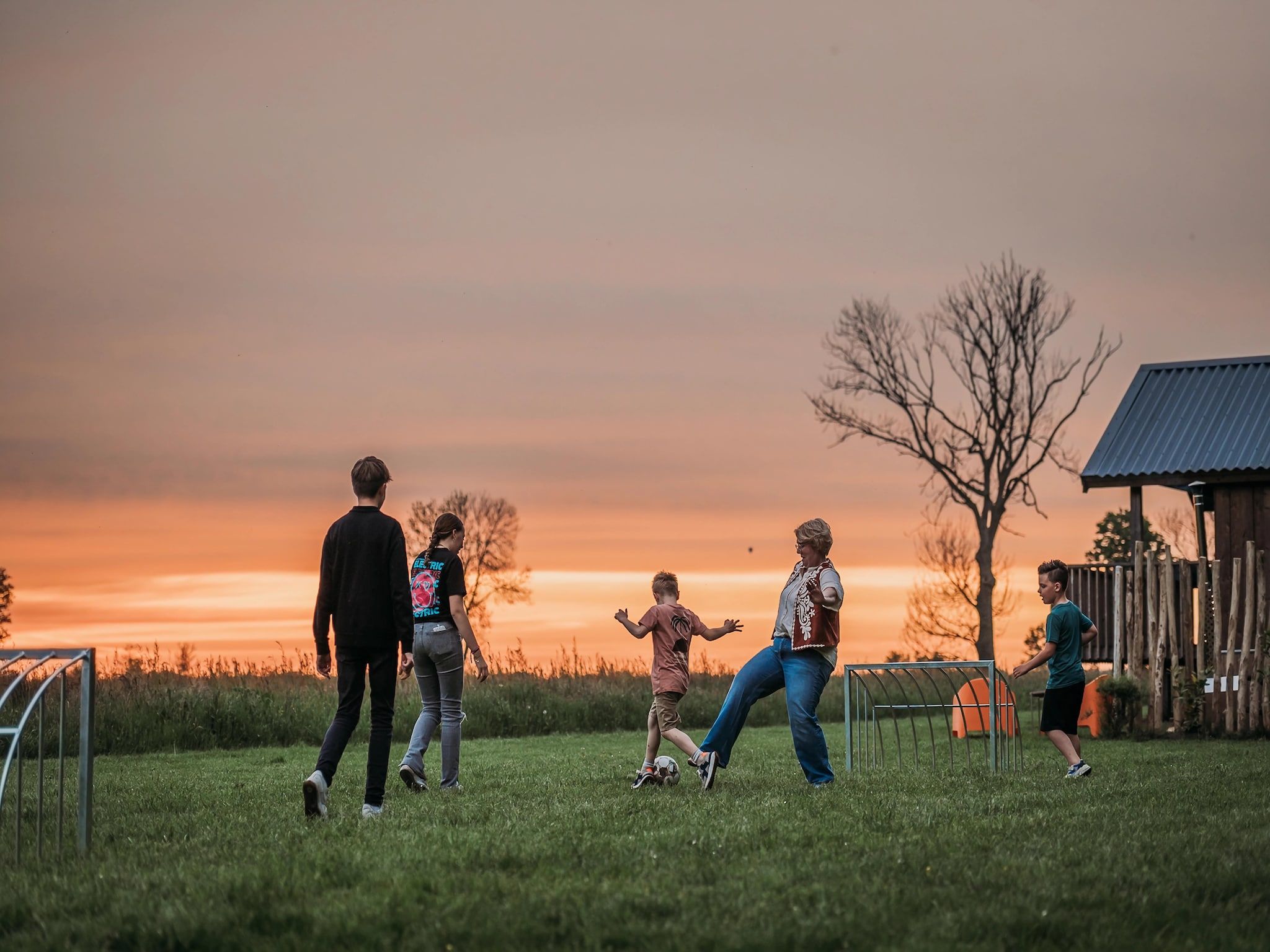 De tuin van Acker Lodges 4 in Ruinerwold