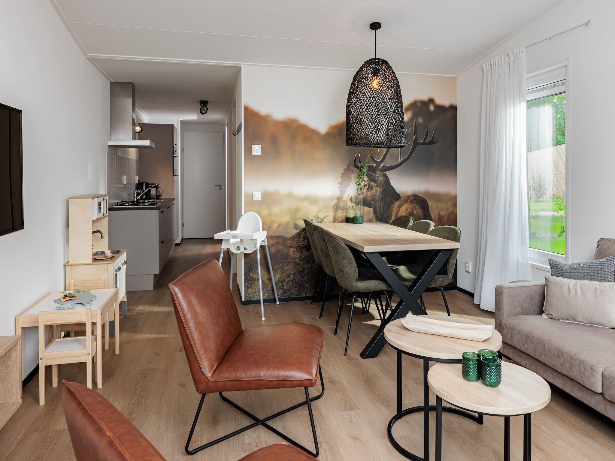 De woonkamer van Vakantiepark Schaijk 11 in Schaijk