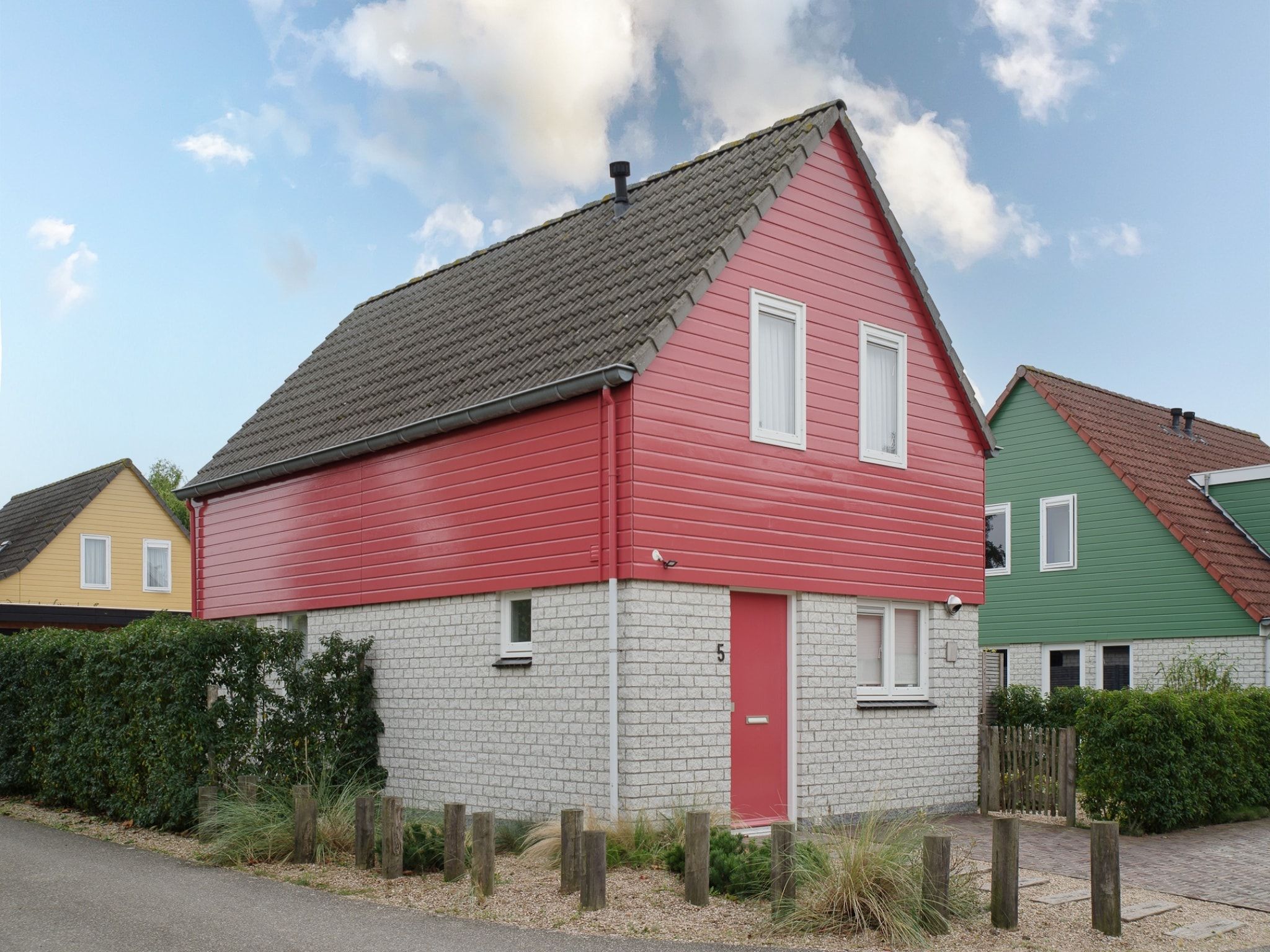 De buitenkant van Villapark De Oesterbaai 5 in Wemeldinge