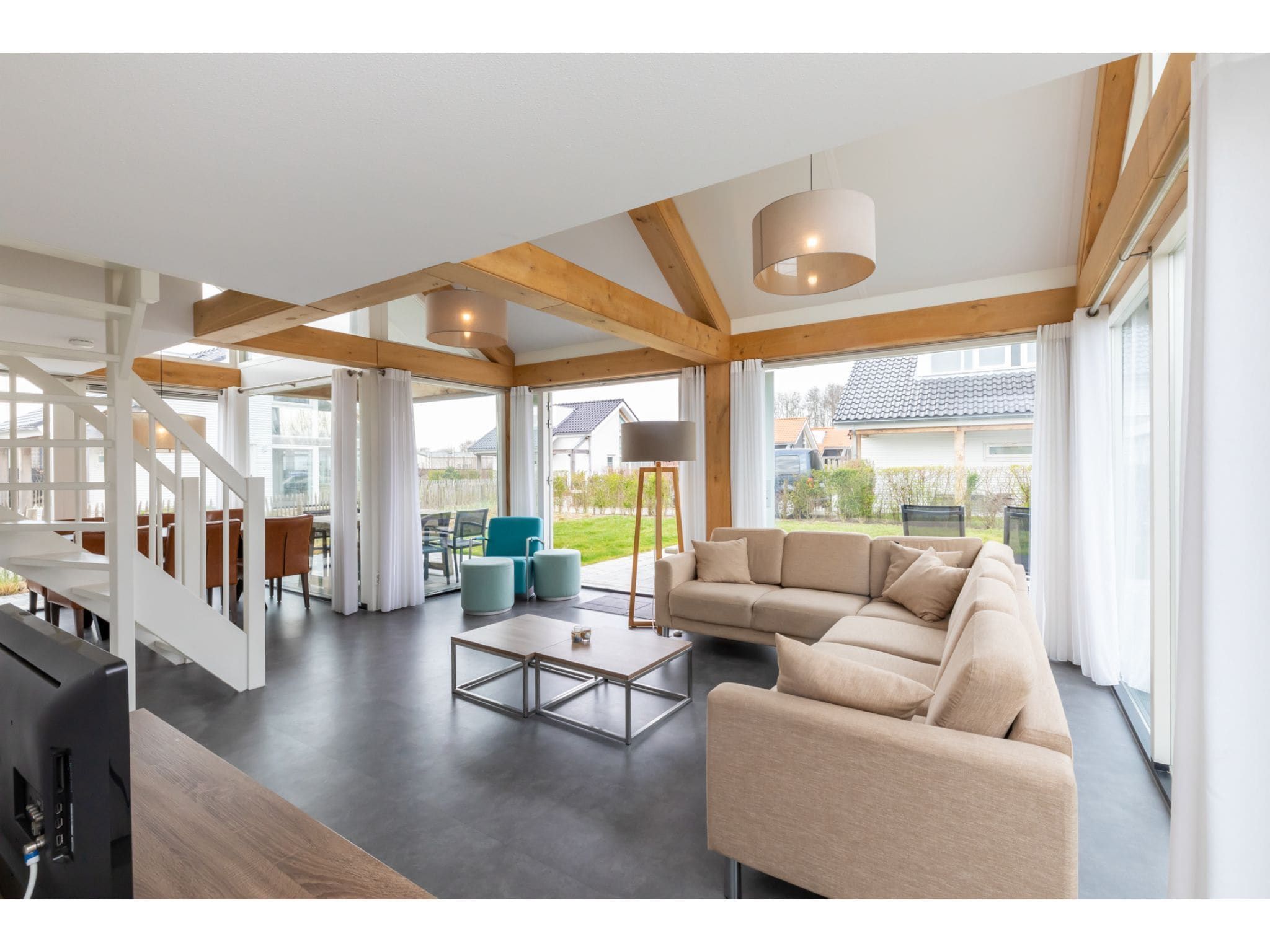 De woonkamer van Strandvilla 31 in Renesse