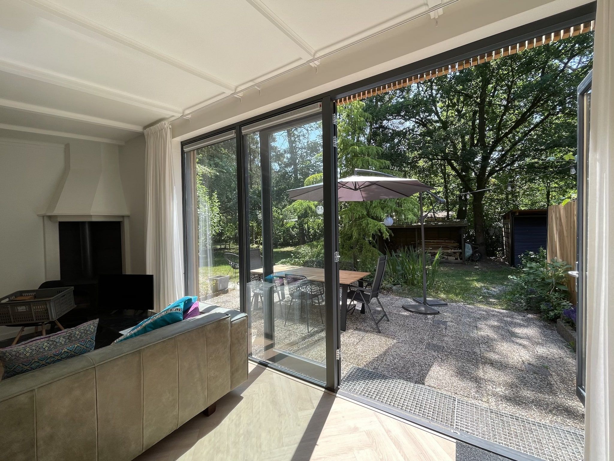 Het uitzicht vanaf Bos suite in Zelhem