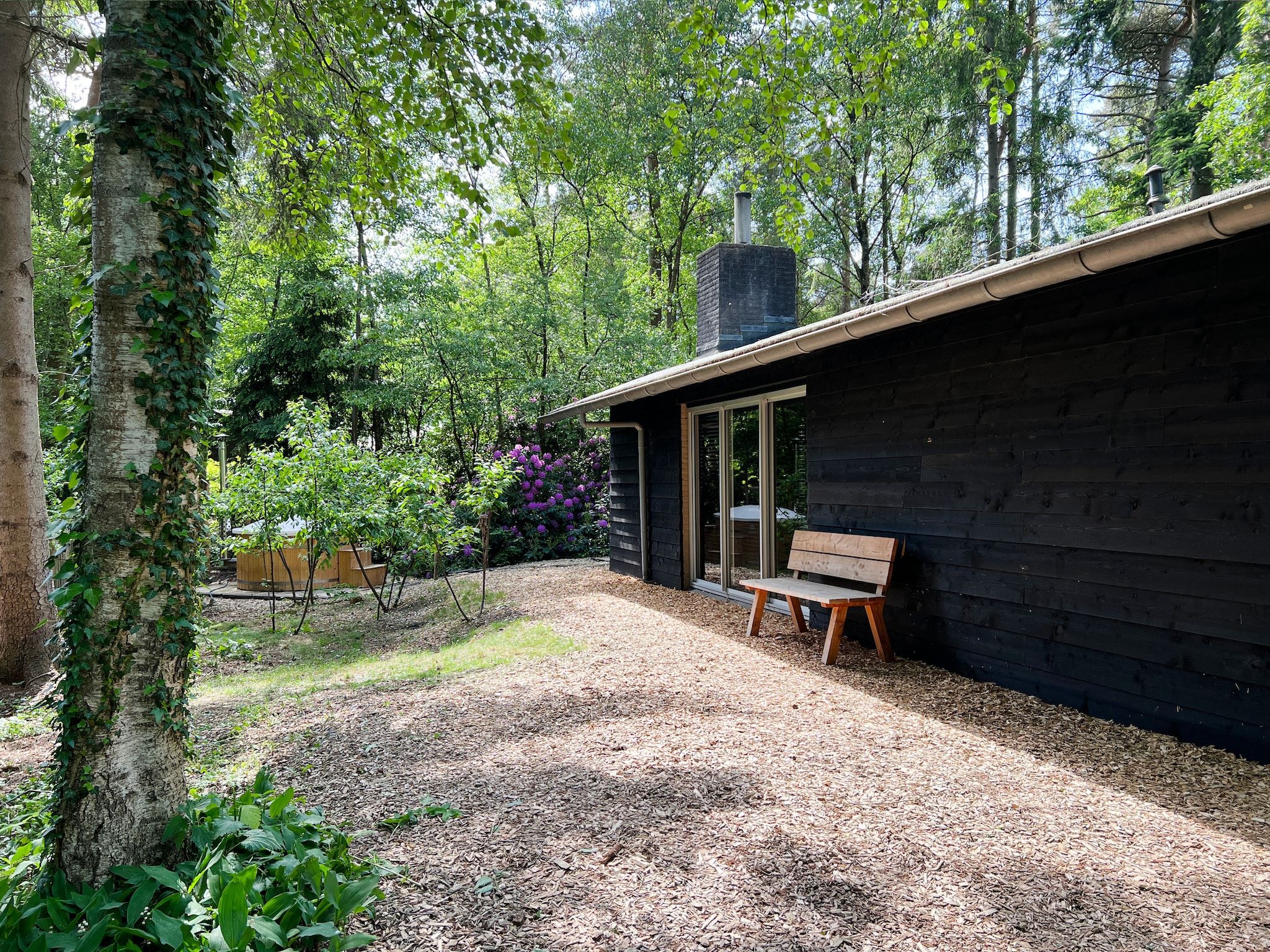 De buitenkant van Dutch Cabin Houses C66 in Rheezerveen