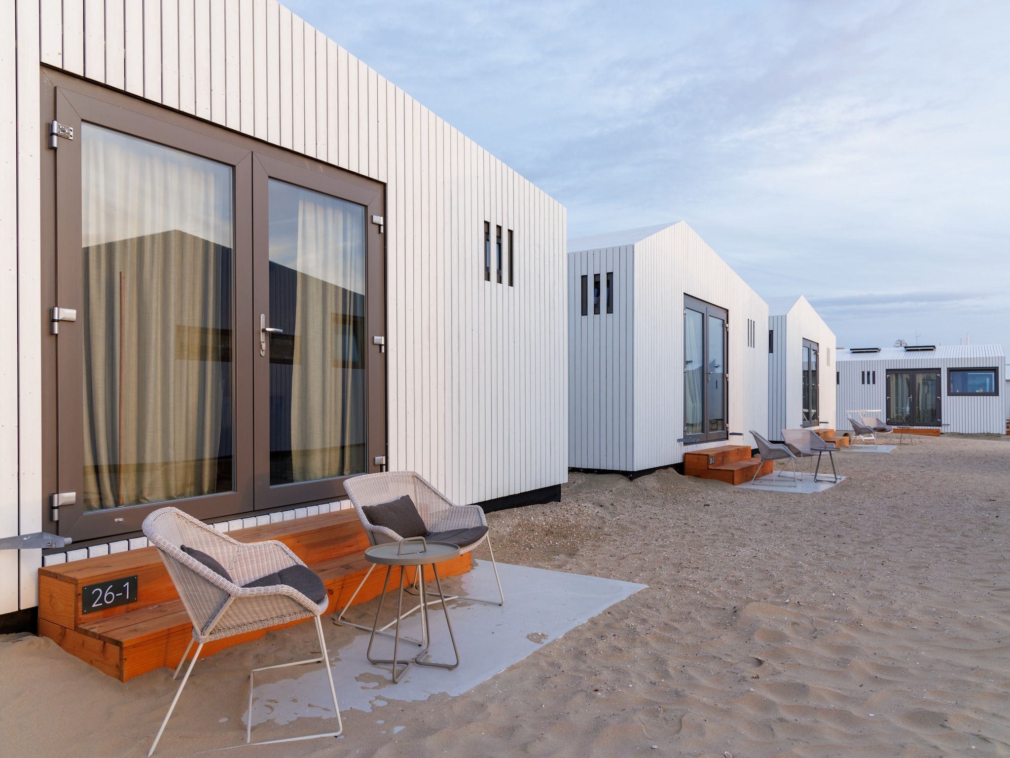 Het terras van Beach Houses Zandvoort 2 in Zandvoort