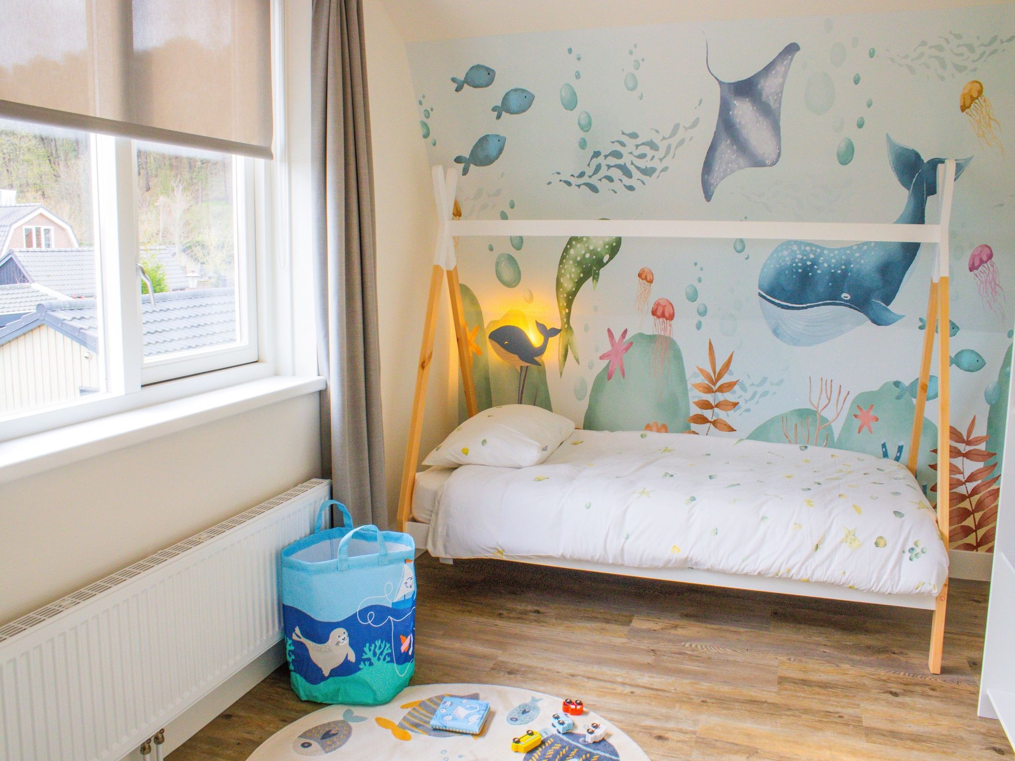 Een slaapkamer van Vakantiepark Duinrust 2 in Noordwijk aan zee