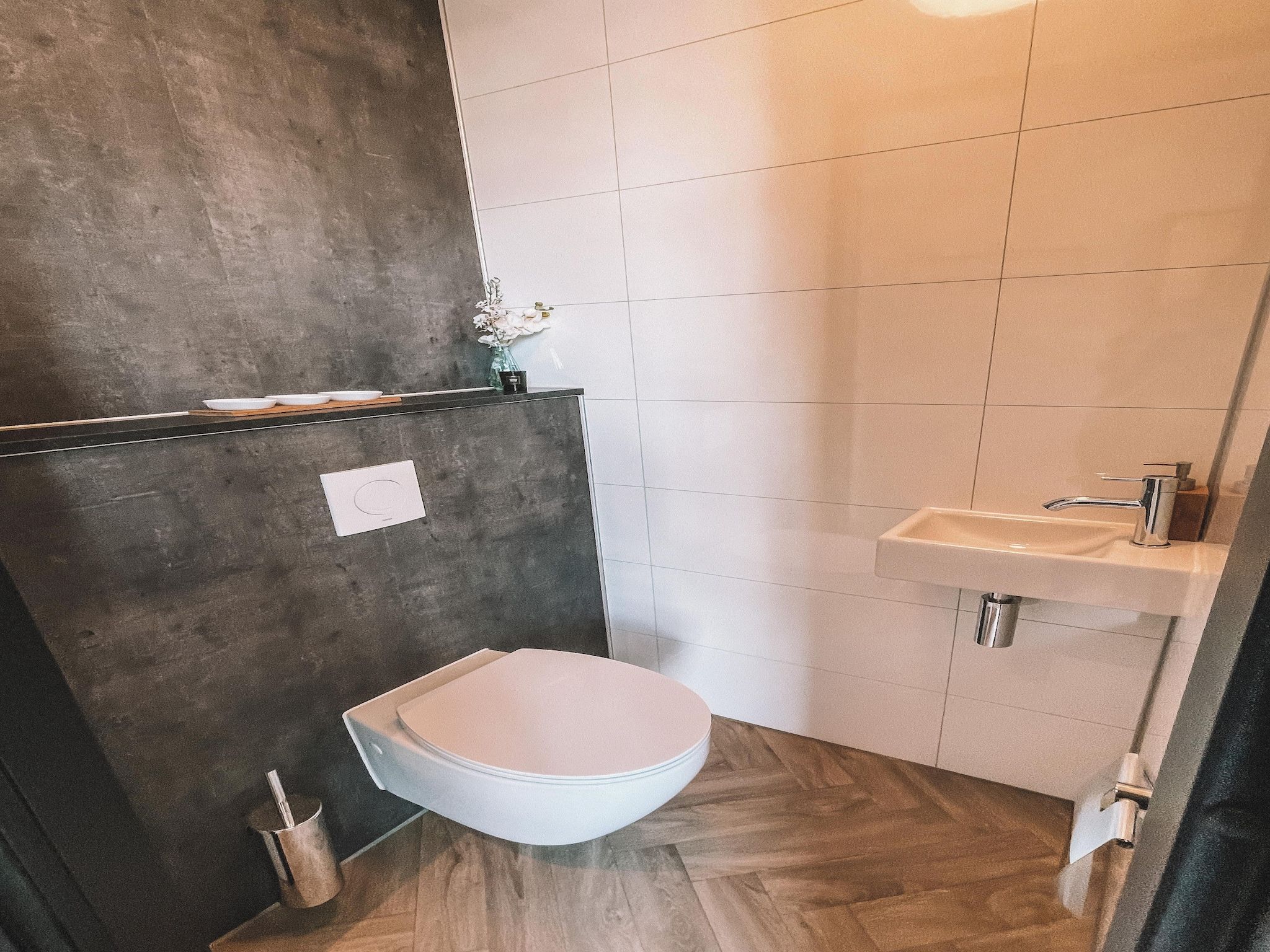 De badkamer van MarinaPark Nieuw Loosdrecht 2 in Nieuw-Loosdrecht