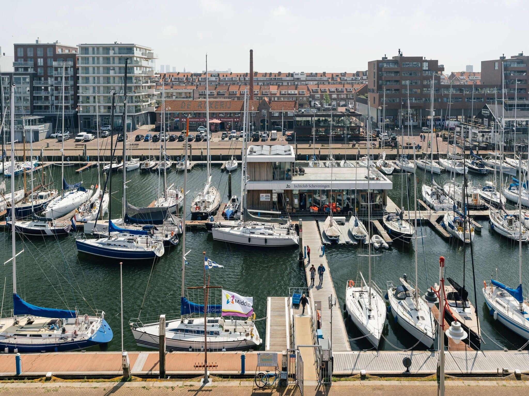 Het uitzicht vanaf Scheveningen Harbour 40B in Den Haag